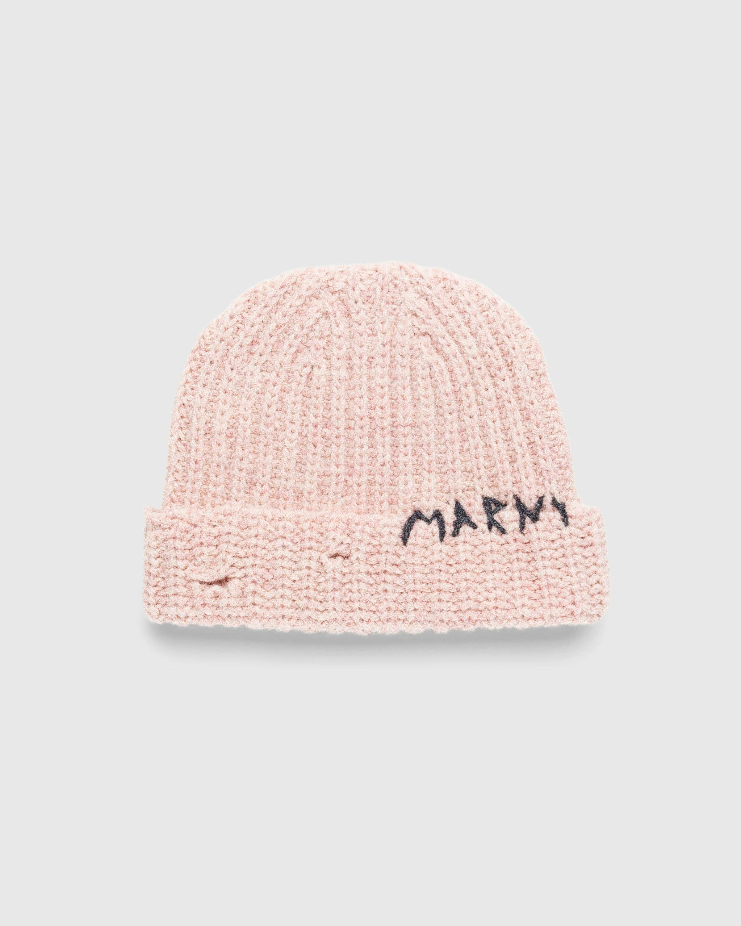 Marni - Logo Beanie Pink - Accessories - Pink - Image 1