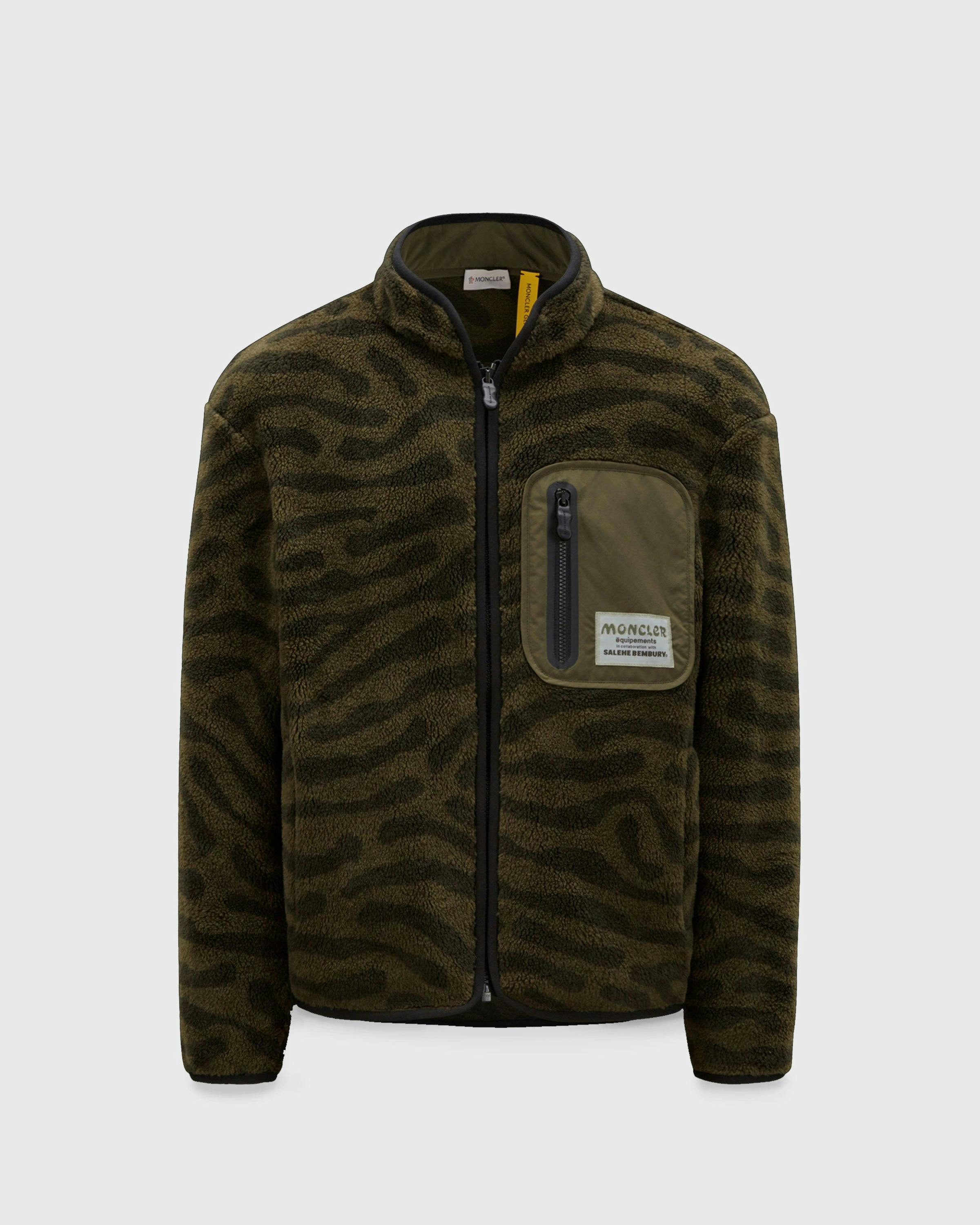 Moncler x Salehe Bembury - Teddy Zip Up Sweatshirt Green - Clothing - Green - Image 1