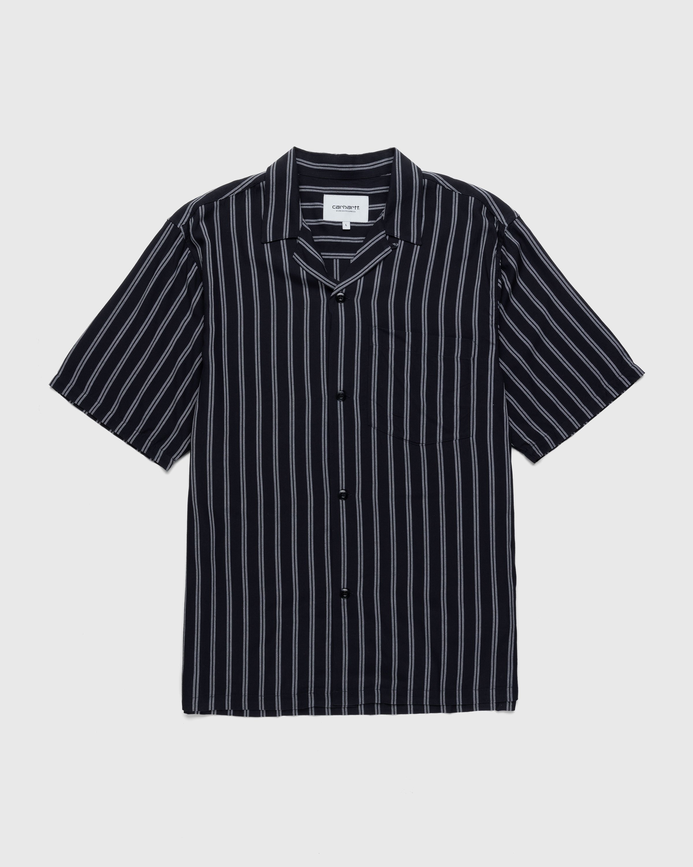 Carhartt WIP - Reyes Stripe Shirt Black - Clothing - Black - Image 1