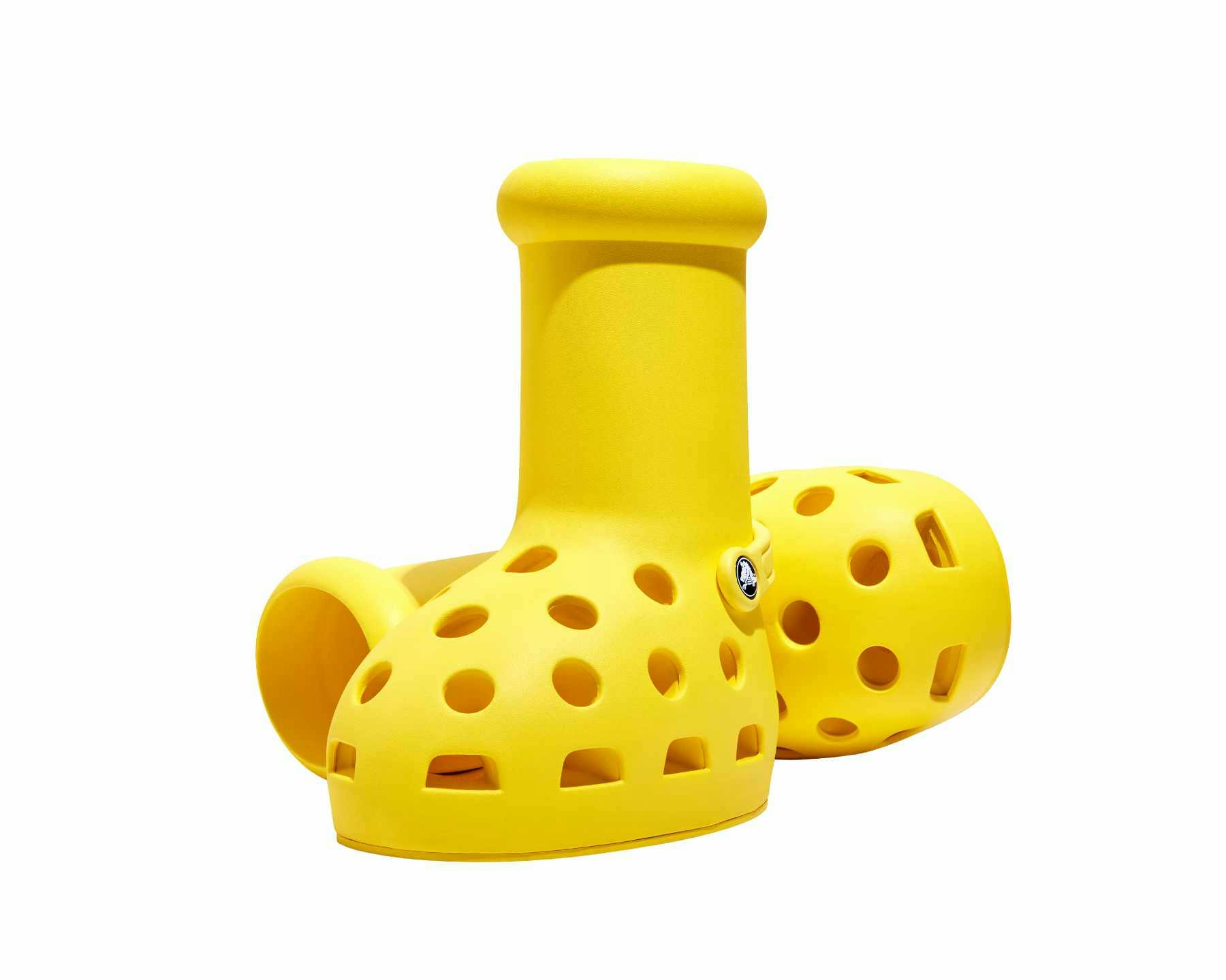 MSCHF & Crocs Debut Big Yellow Boot With Paris Hilton (!)