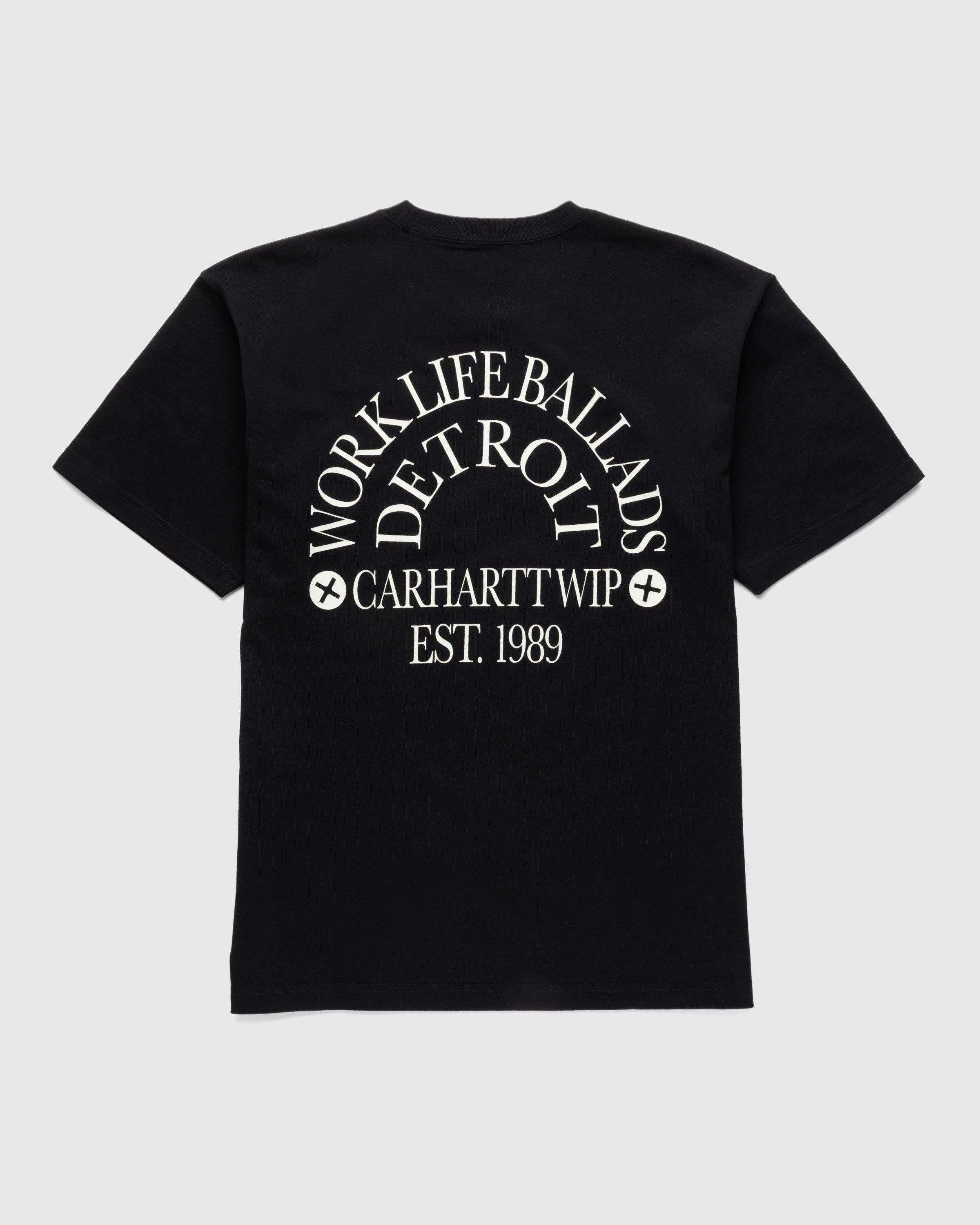 Carhartt WIP - Work Varsity T-Shirt Black/Wax - Clothing - Black - Image 1