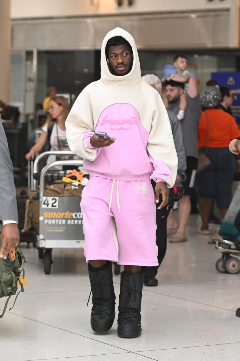 Lil Nas X's Sweats & Moon Boots Are Too Hot to Handle