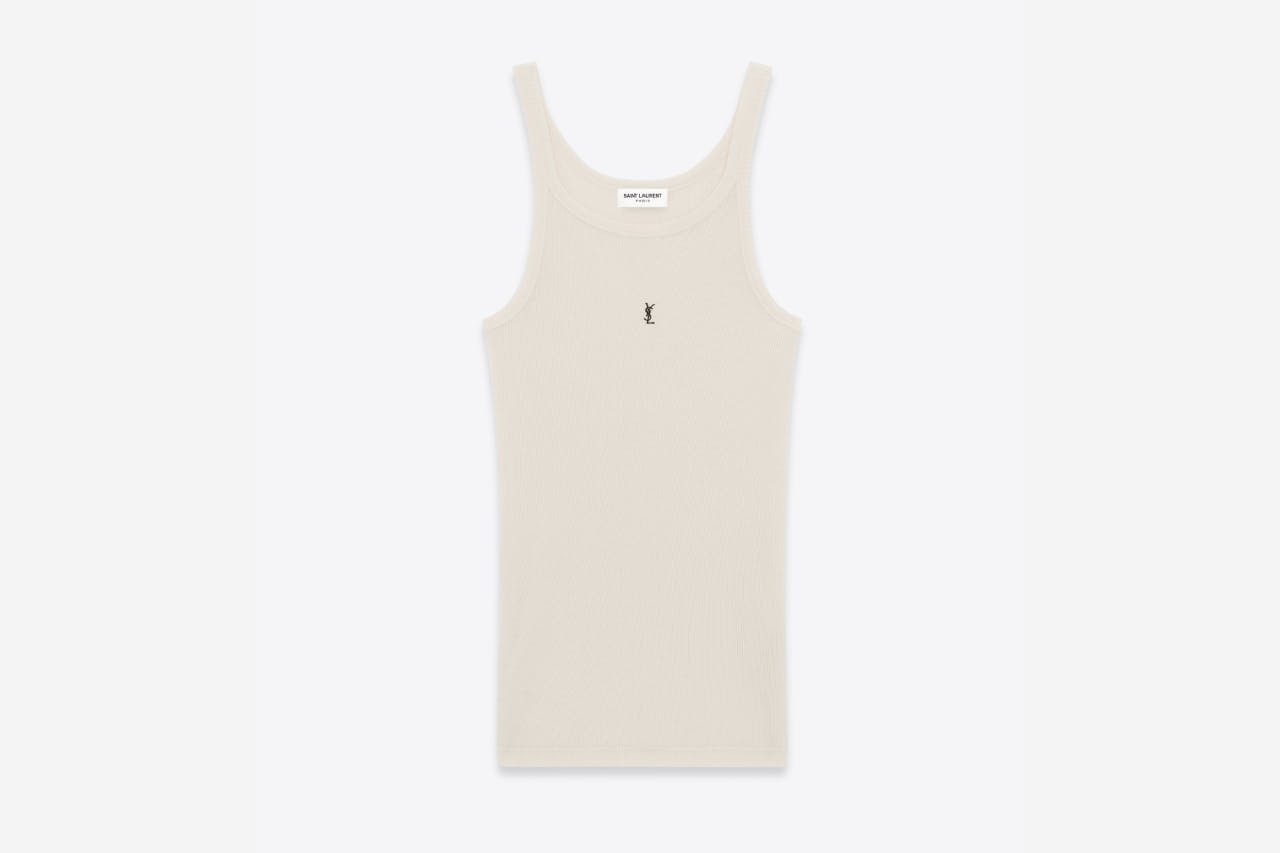 Saint Laurent Drops Its Opulent $550 Cassandre Tank Top