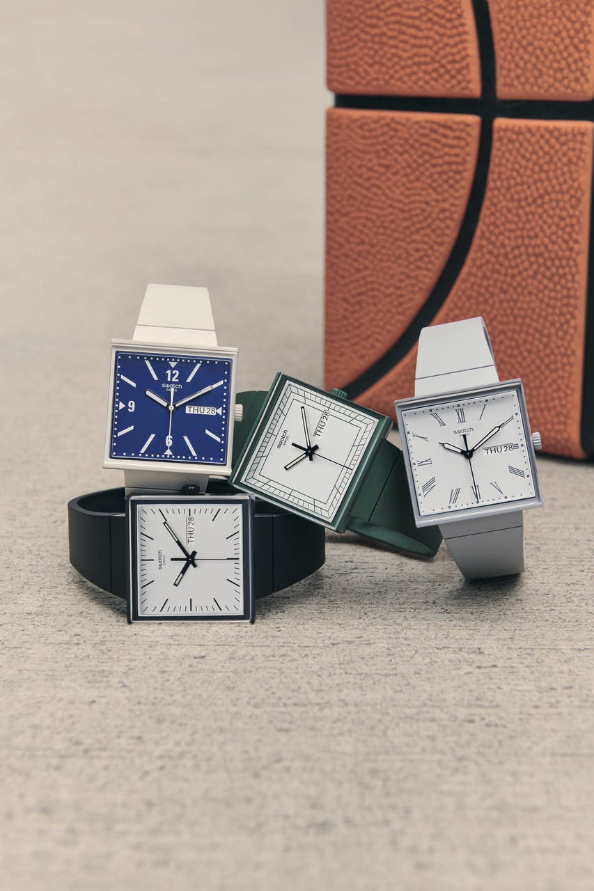 Swatch Reimagines Bioceramic Watches With Square Cases