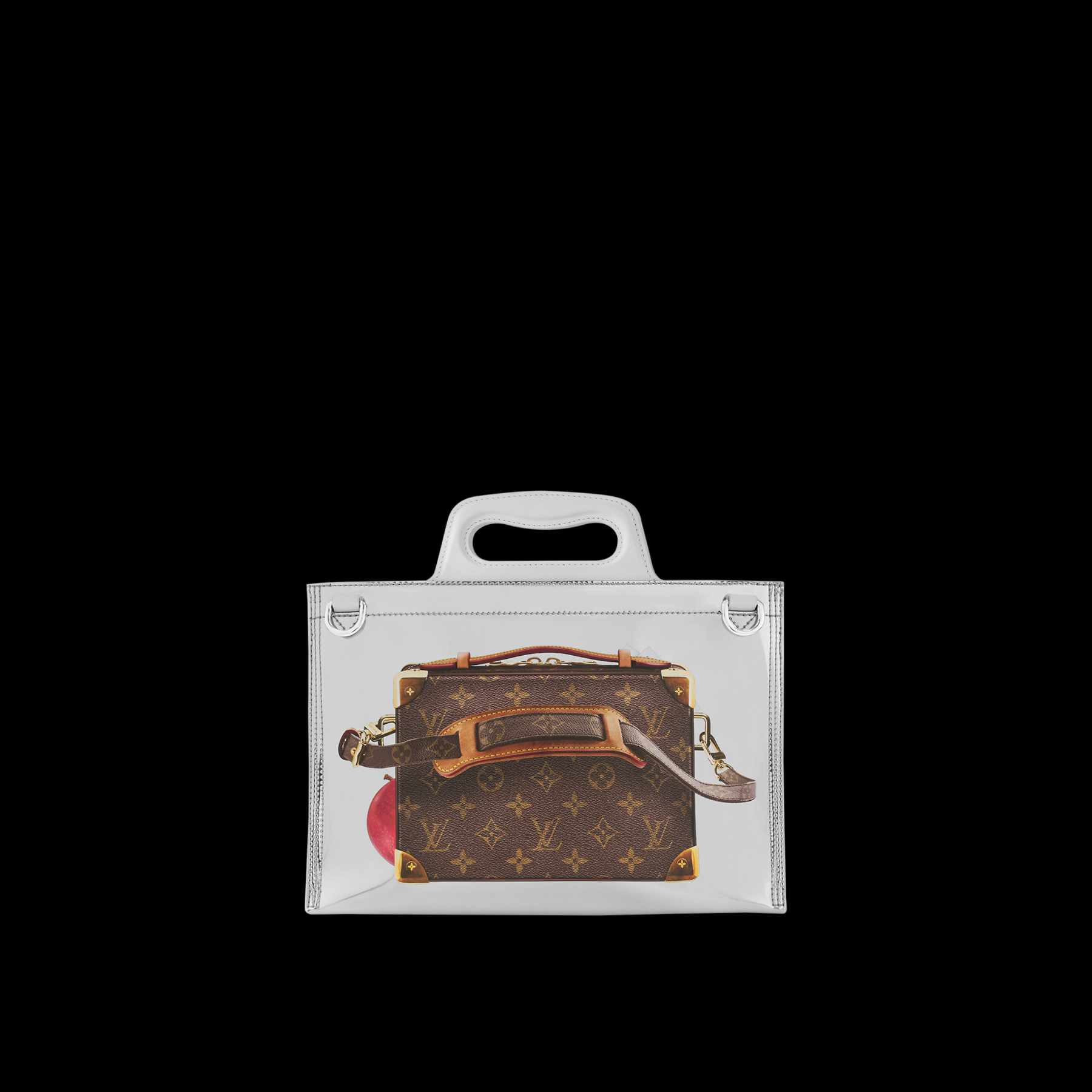 Louis Vuitton Trunk Made From Recycled LV Bags for Sale in