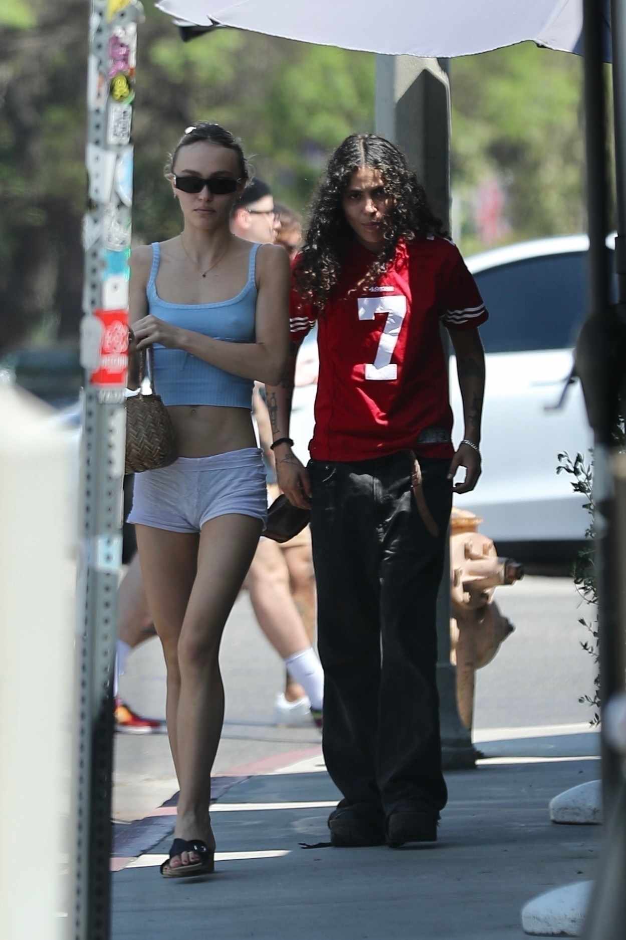 Lily-Rose Depp & 070 Shake spotted at Erewhon, Studio City.