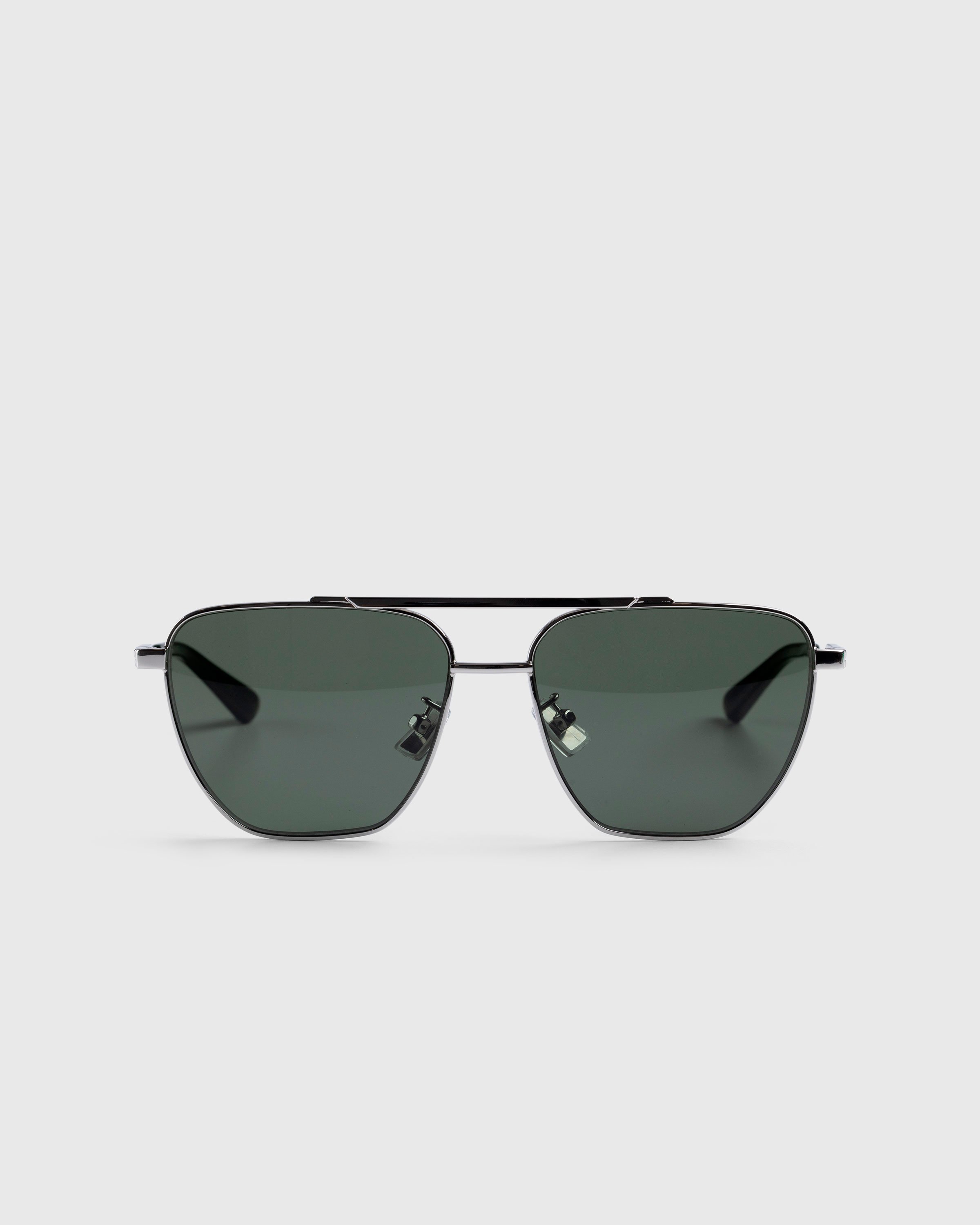 Bottega Veneta - Pilot Square Frame Sunglasses Silver - Accessories - Silver - Image 1