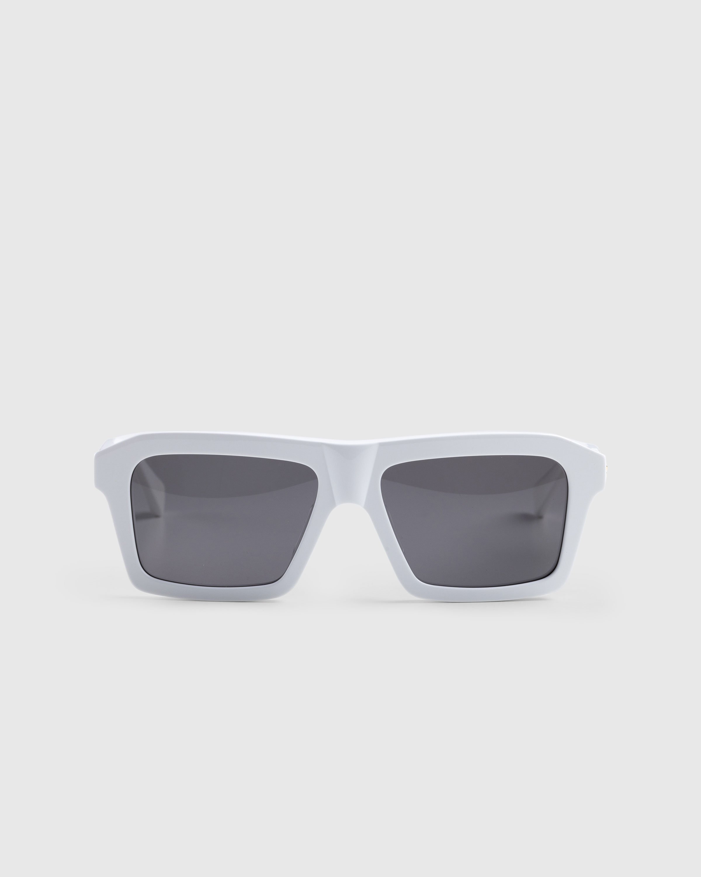 Bottega Veneta - Classic Square Sunglasses White/White/Grey - Accessories - Multi - Image 1