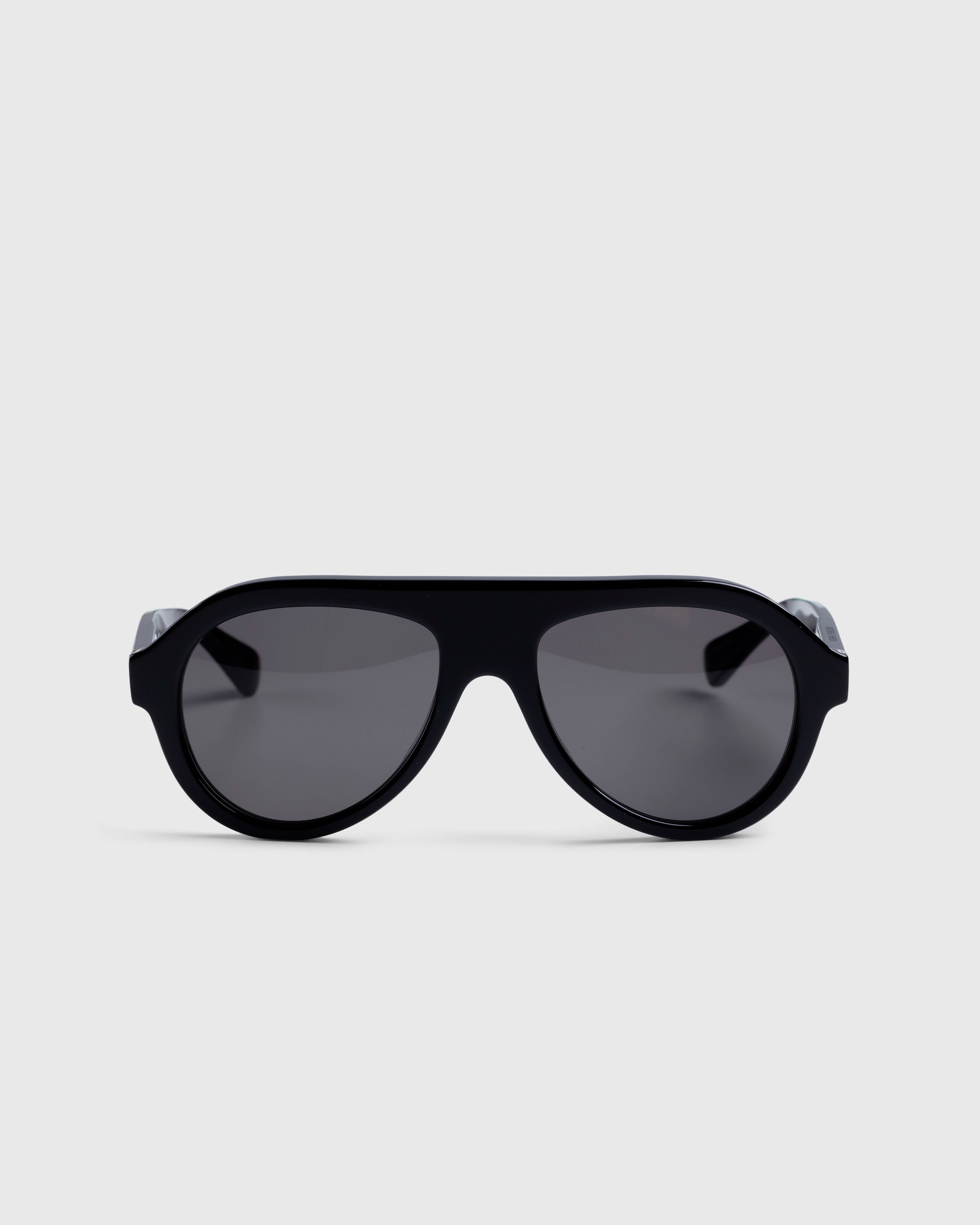 Bottega Veneta - Classic Aviator Sunglasses Black/Grey - Accessories - Black - Image 1
