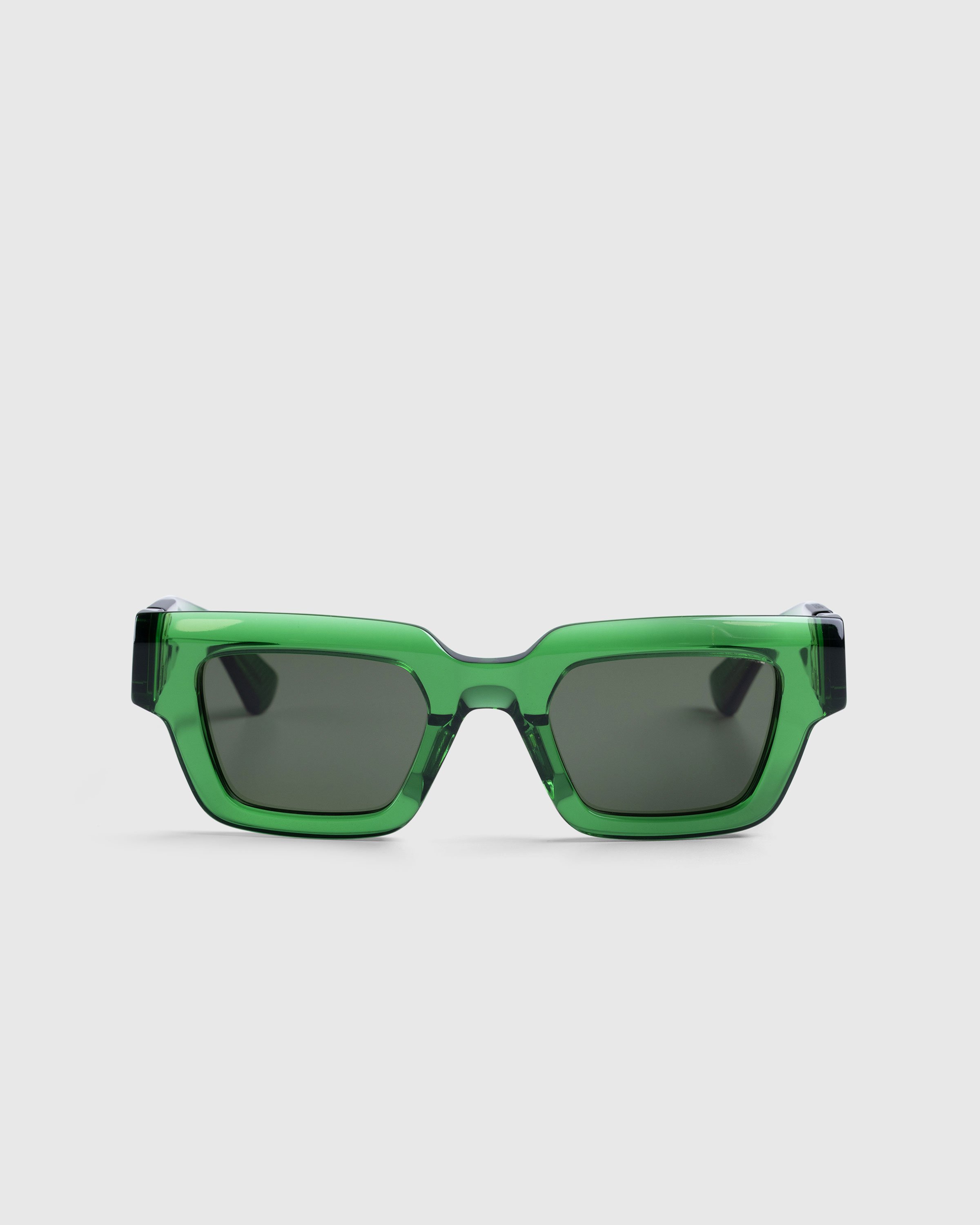 Bottega Veneta - Hinge Acetate Square Sunglasses Green - Accessories - Green - Image 1