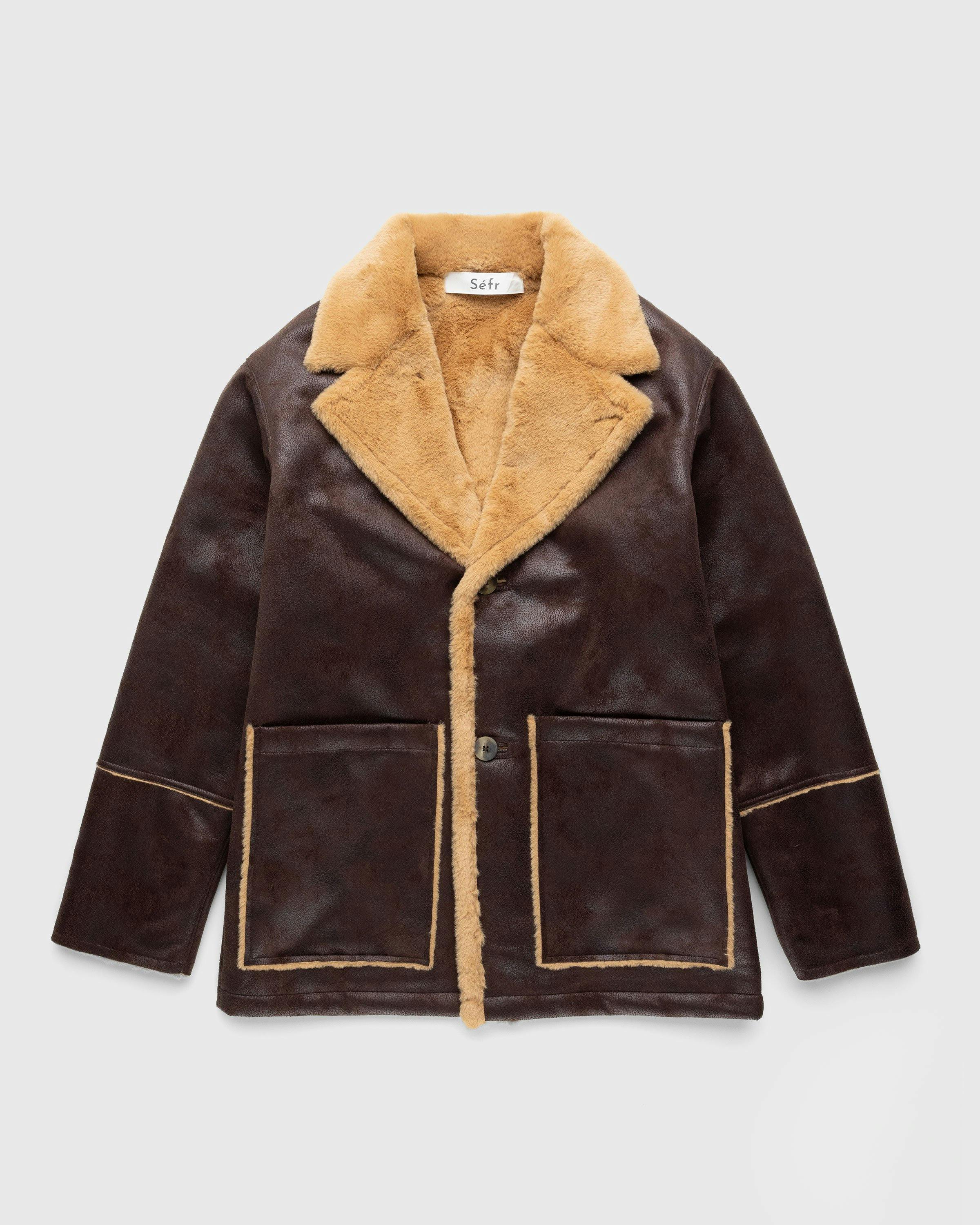 Séfr - Sheridan Jacket Faux Shearling Brown - Clothing - Brown - Image 1