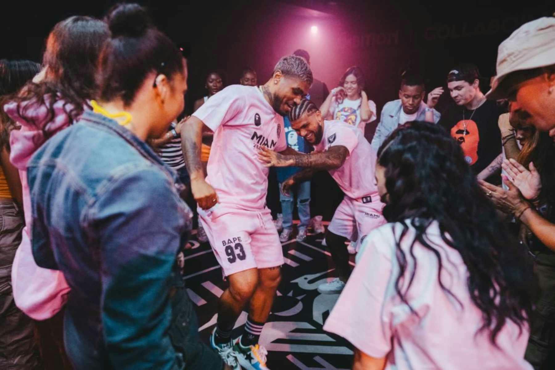 Football players wear BAPE & Inter Miami's collaborative jersey
