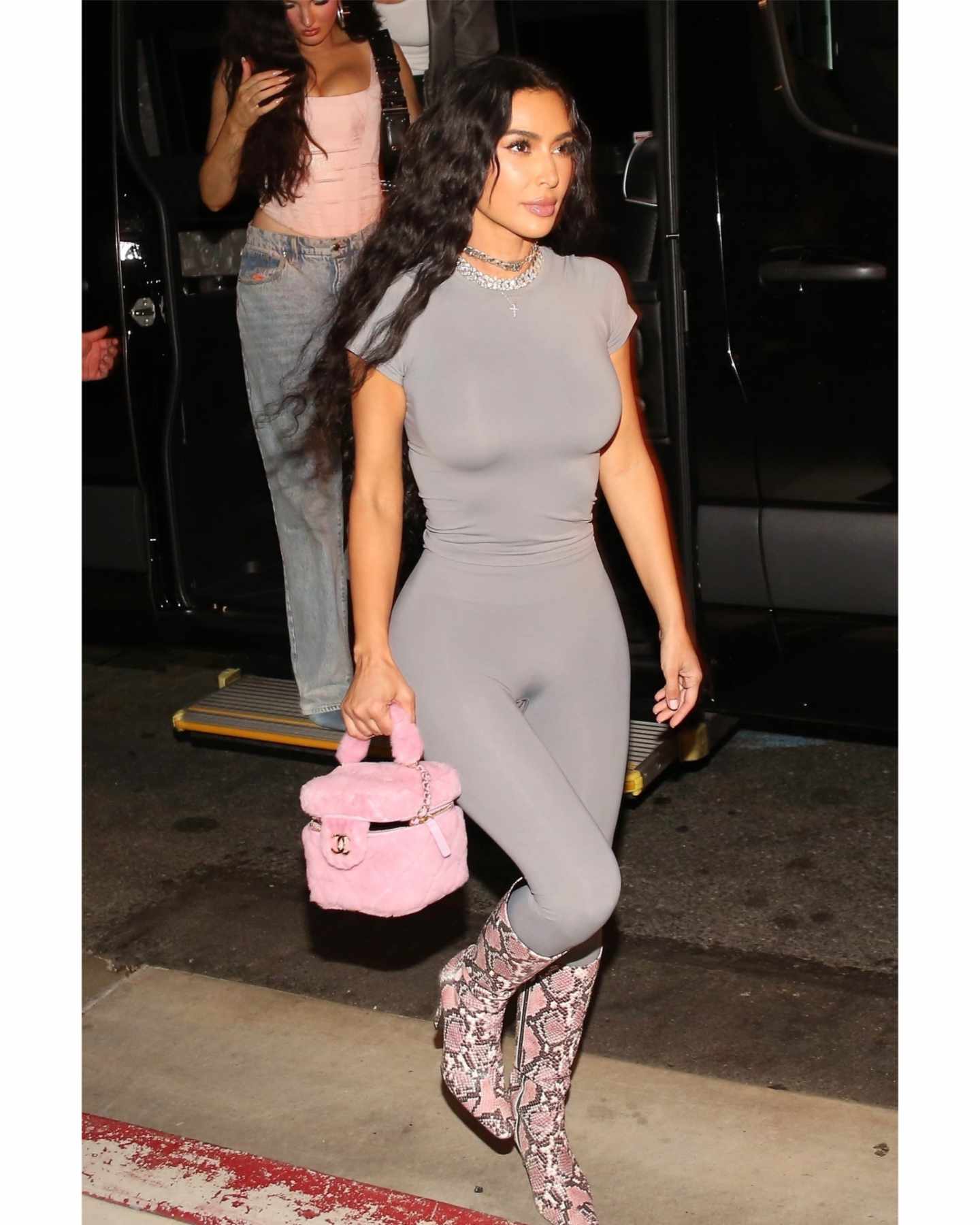 Kim Kardashian's Chanel Lunchbox & SKIMS Outfit Is Actually Impressive
