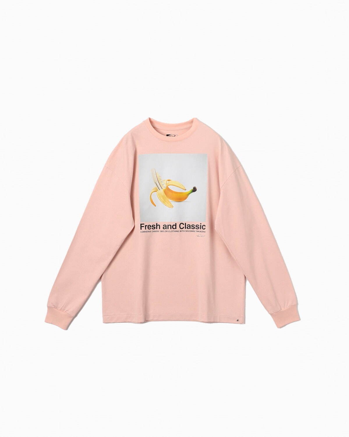 Converse Japan's banana sweater in pink