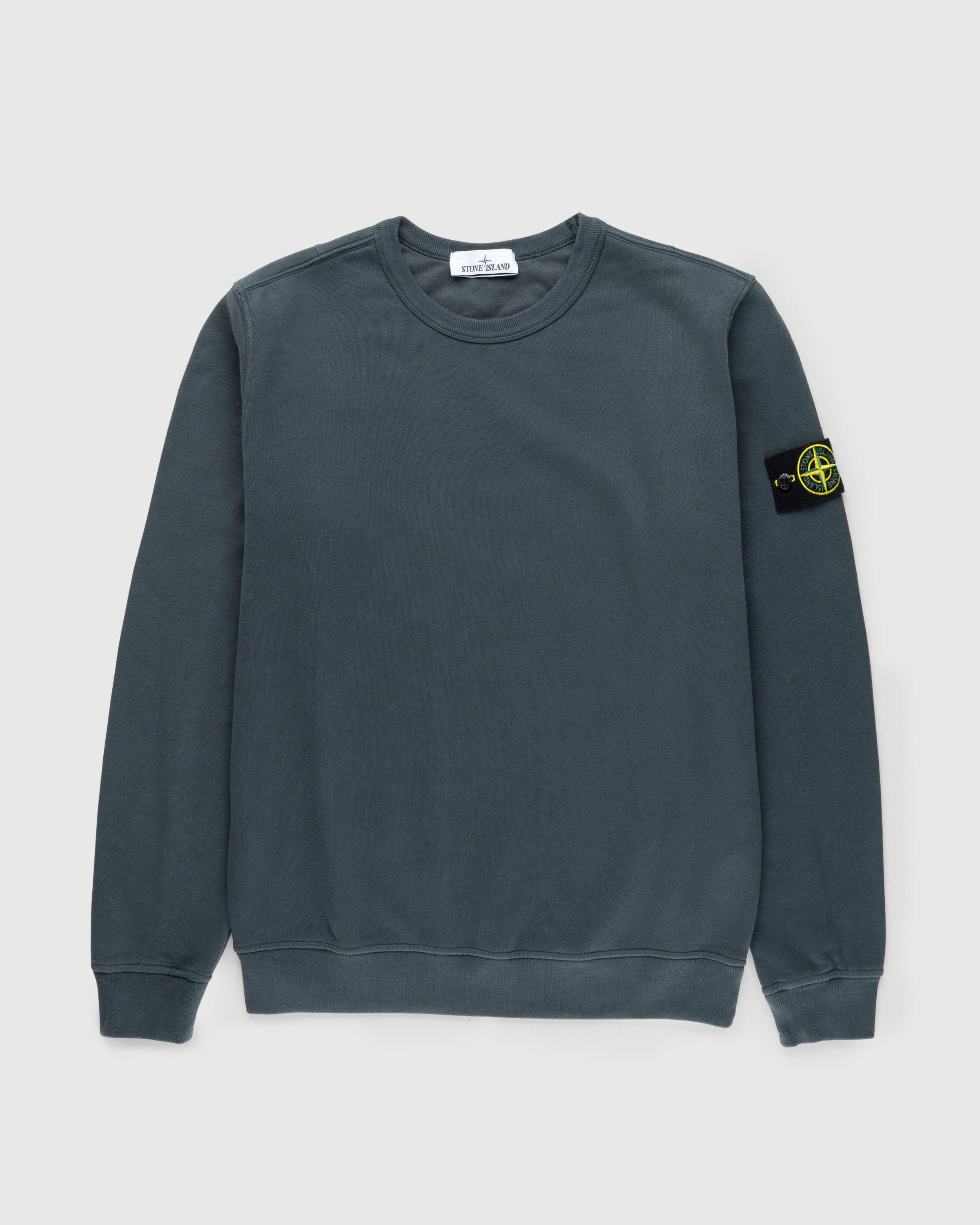 Stone Island - Garment-Dyed Brushed Fleece Crewneck Lead Grey - Clothing - Grey - Image 1