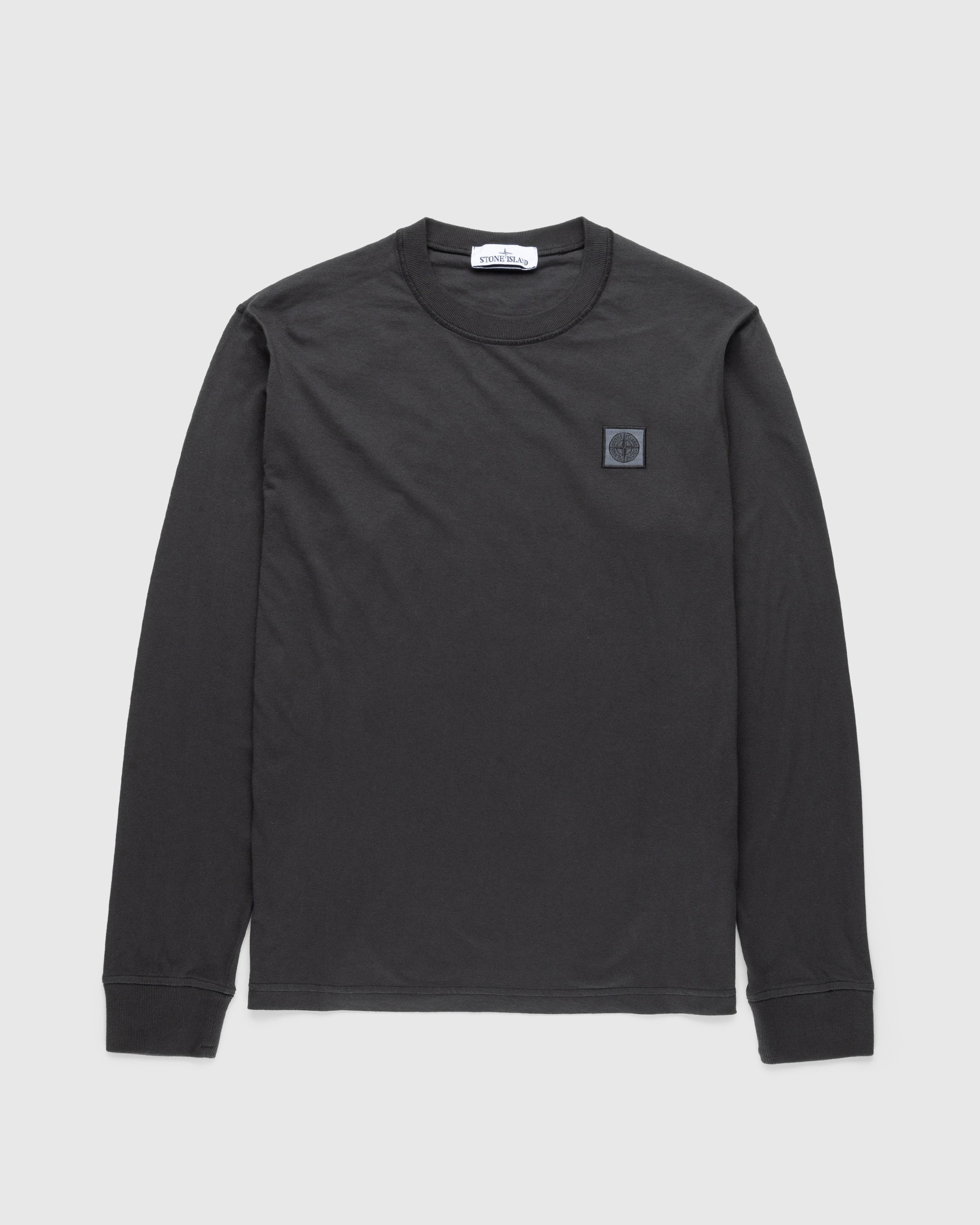 Stone Island - Fissato Longsleeve T-Shirt Charcoal - Clothing - Grey - Image 1