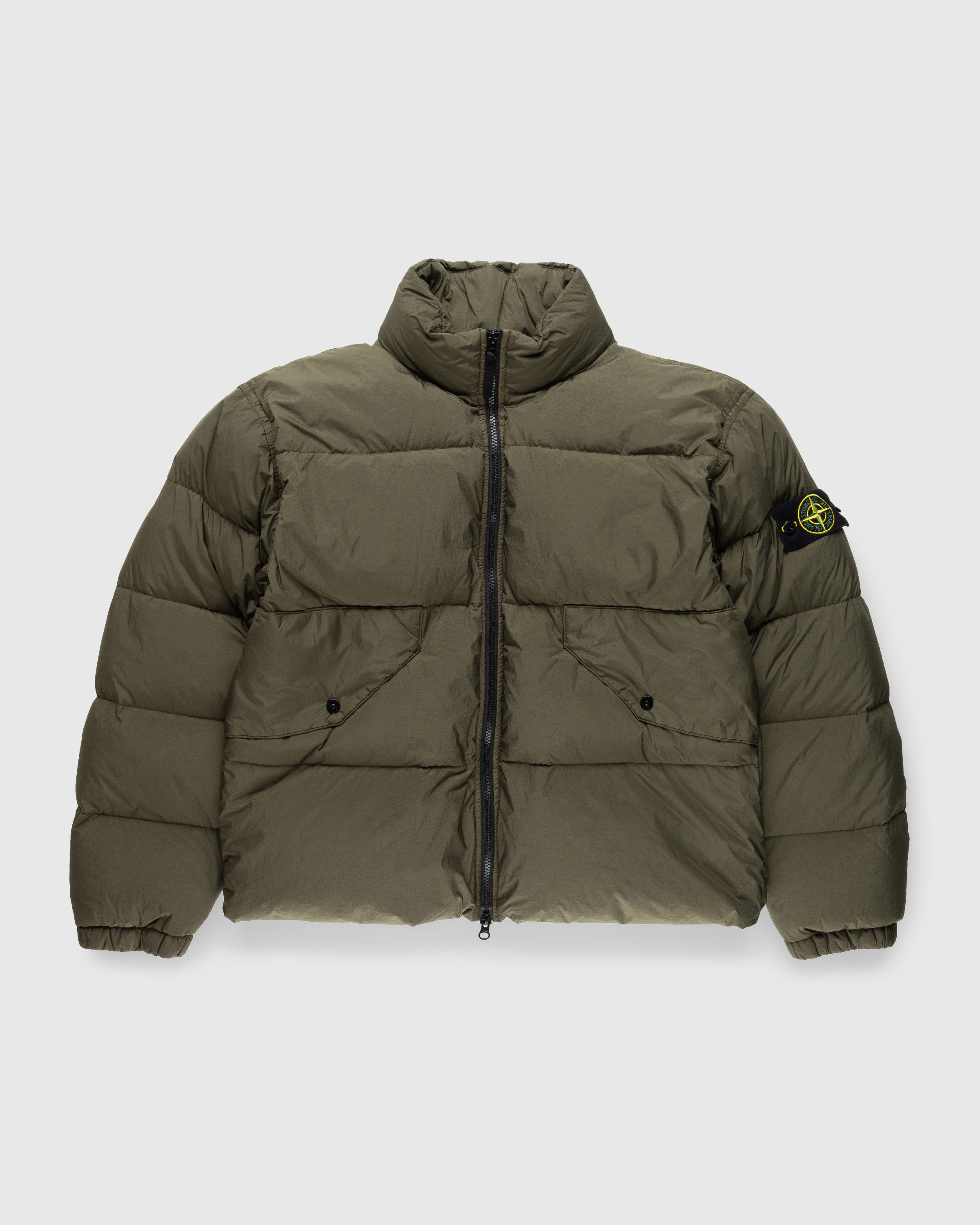 Stone Island - Garment-Dyed Recycled Nylon Down Jacket Olive - Clothing - Green - Image 1