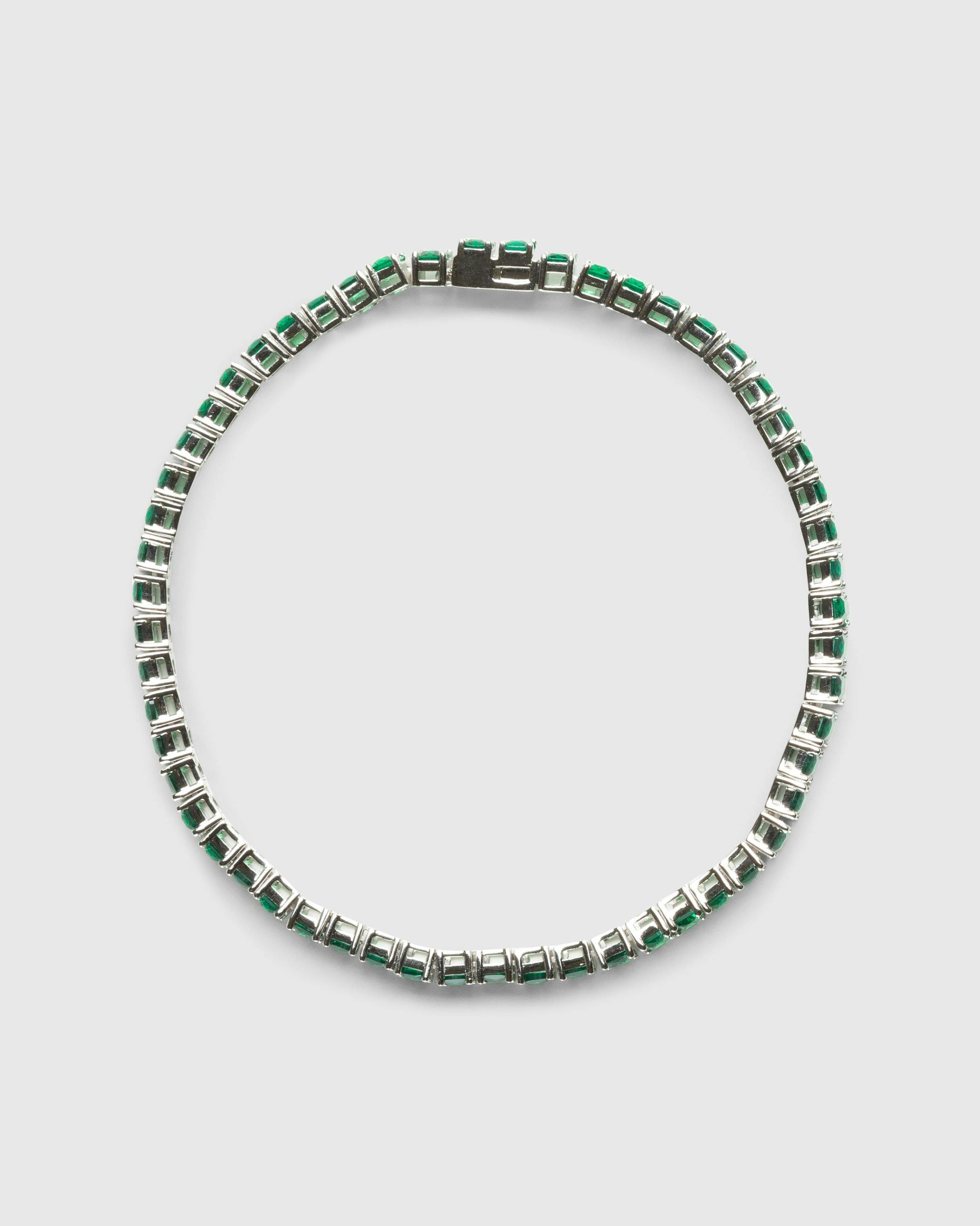 Hatton Labs - Emerald Cut Tennis Bracelet Silver/Emerald - Accessories - Multi - Image 1