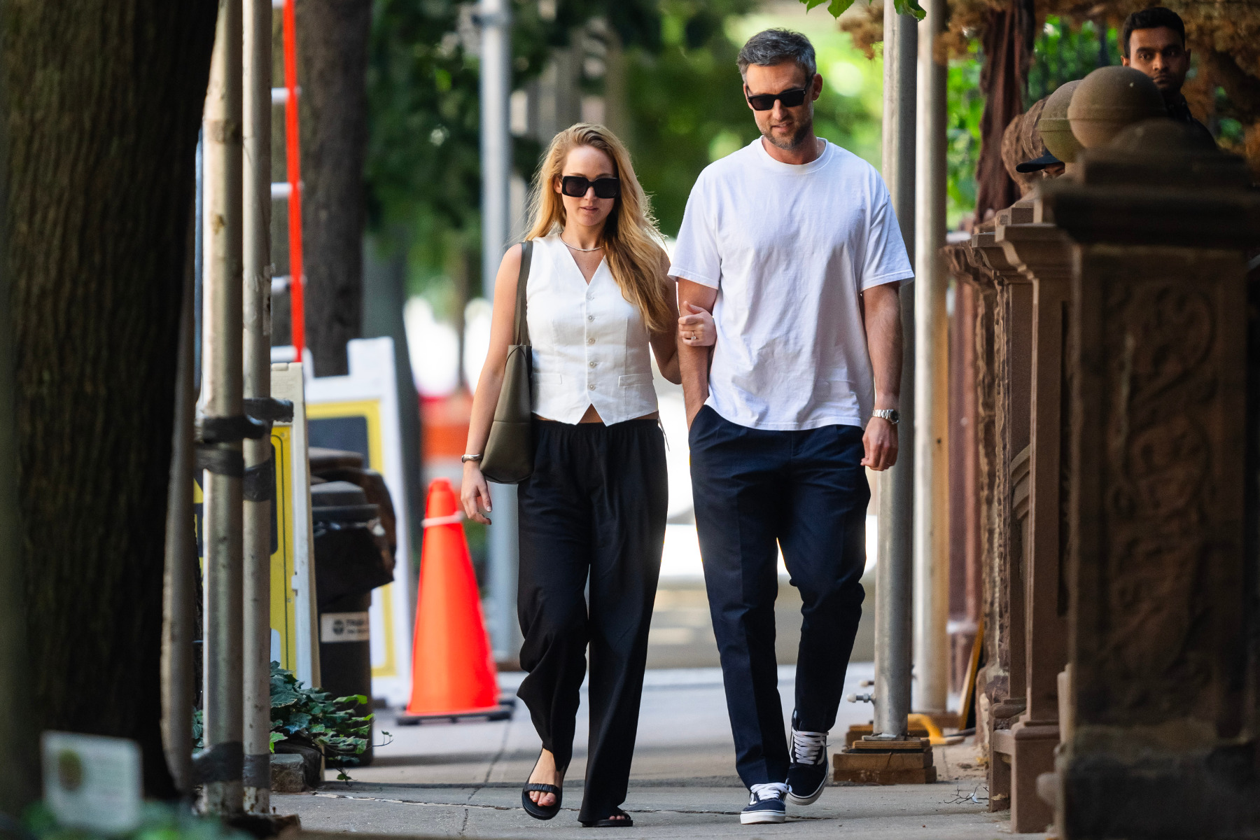 Jennifer Lawrence and Cooke Maroney are seen in the Upper West Side