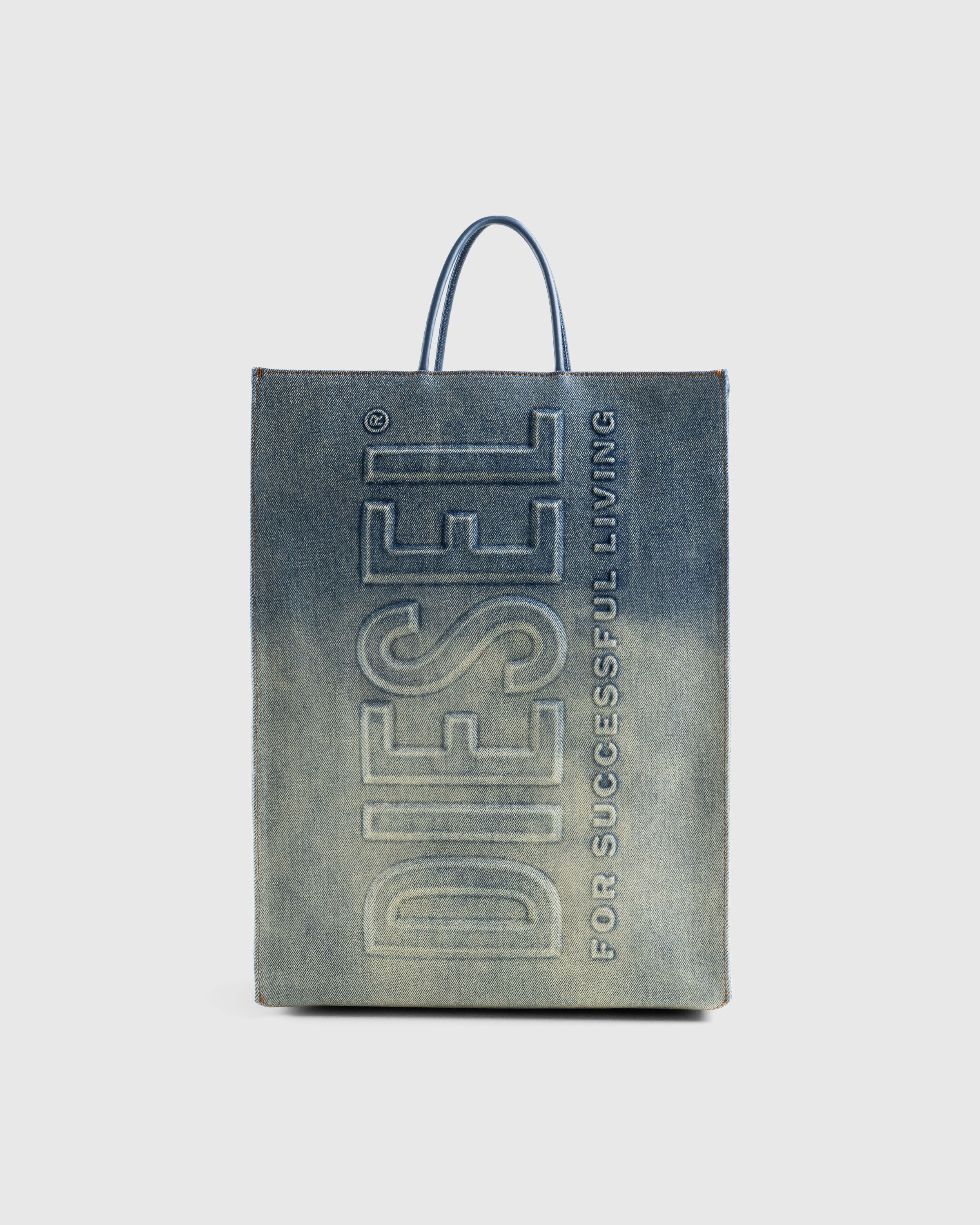 Diesel - DSL Shopper 3D M X Tote Bag Blue - Accessories - Blue - Image 1
