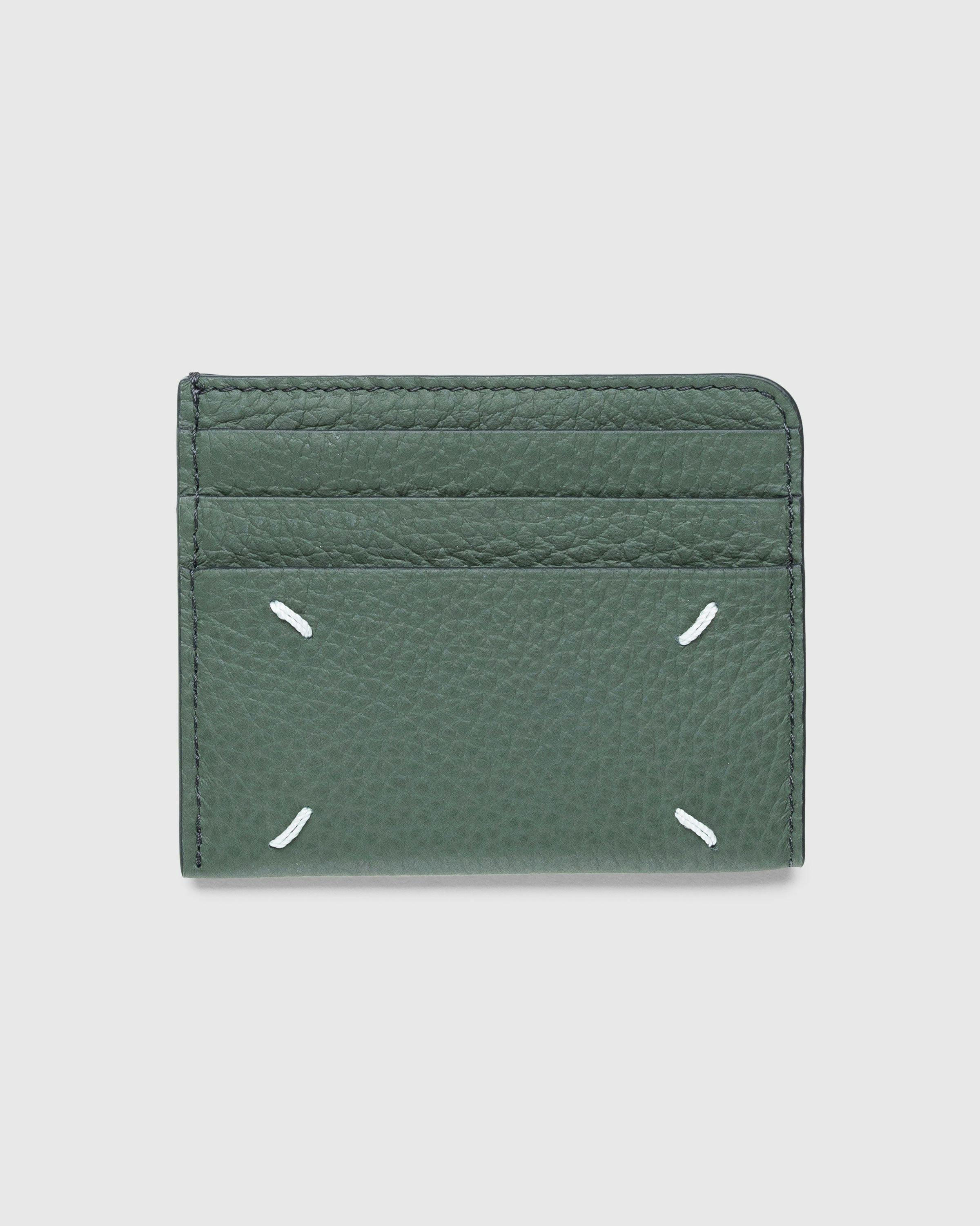 Maison Margiela - Leather Card Holder Thyme - Accessories - Green - Image 1