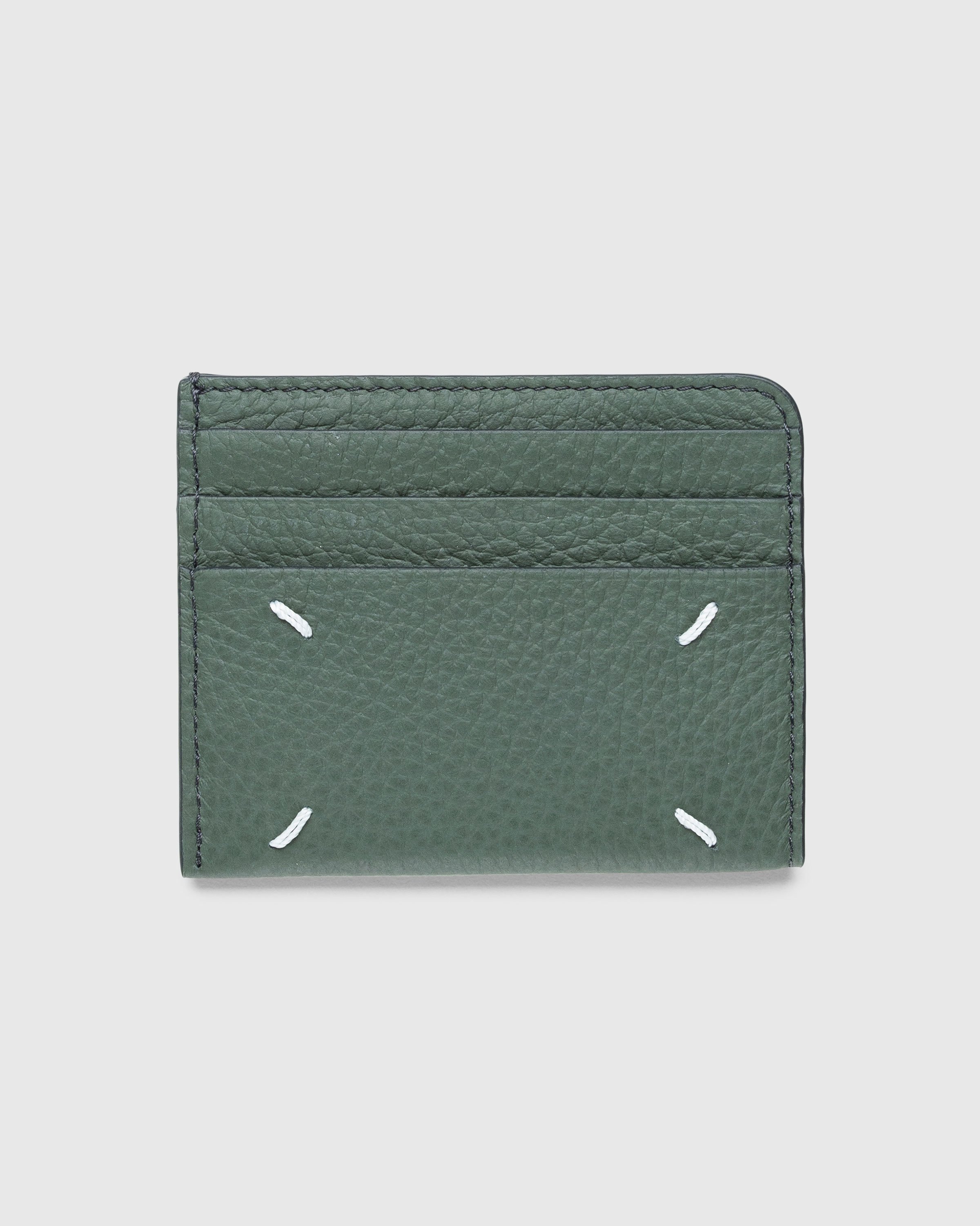 Maison Margiela - Leather Card Holder Thyme - Accessories - Green - Image 1