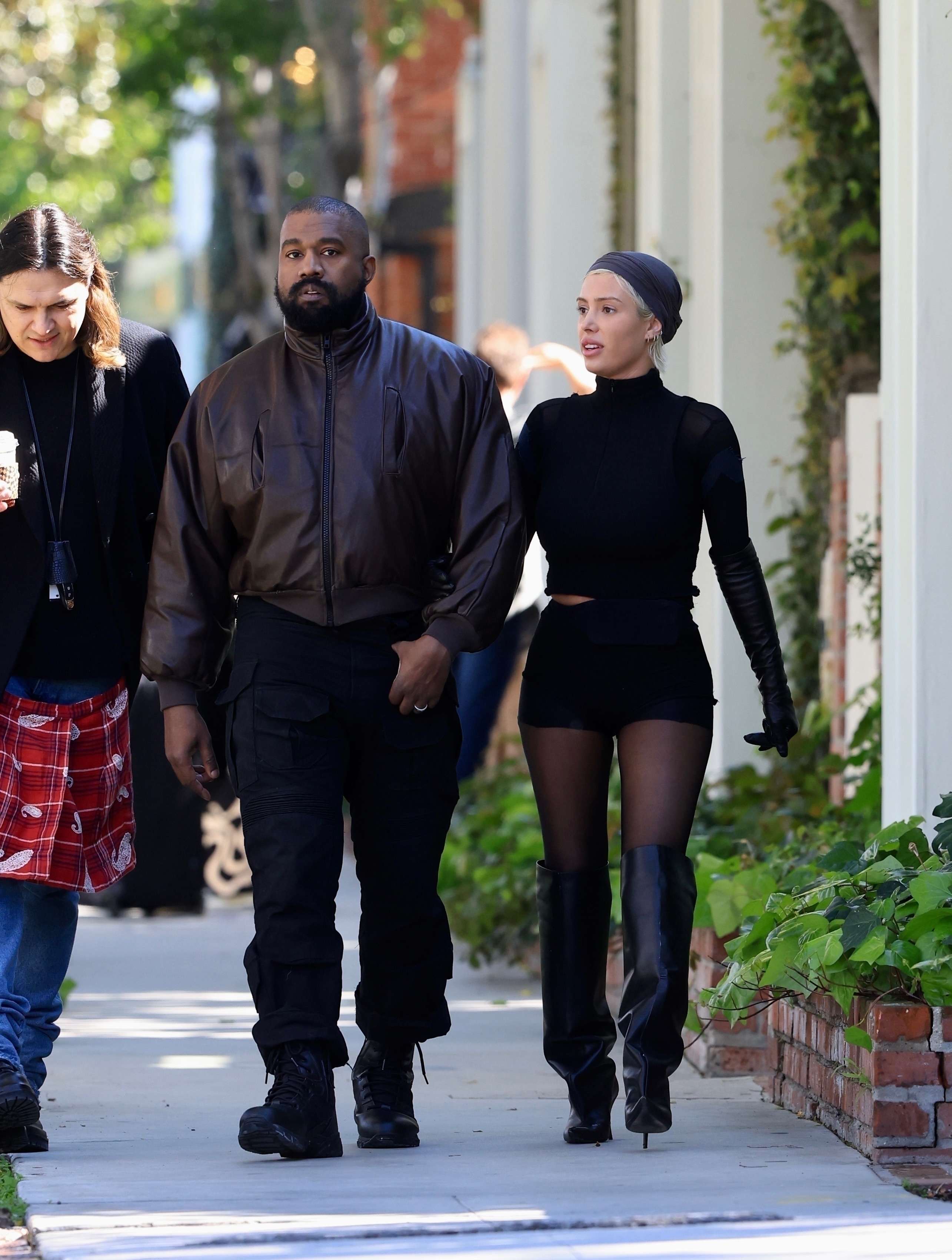 kanye west & wife bianca censori seen together wearing black outfits in early 2023