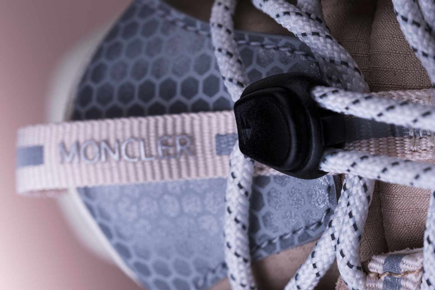 Stylized photographs of Moncler's Fall/Winter 2023 footwear collection