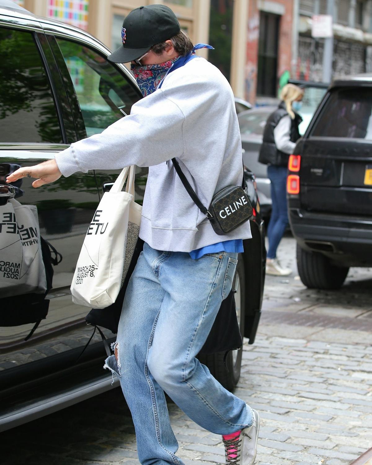 Jacob Elordi seen with a Bottega Veneta handbag