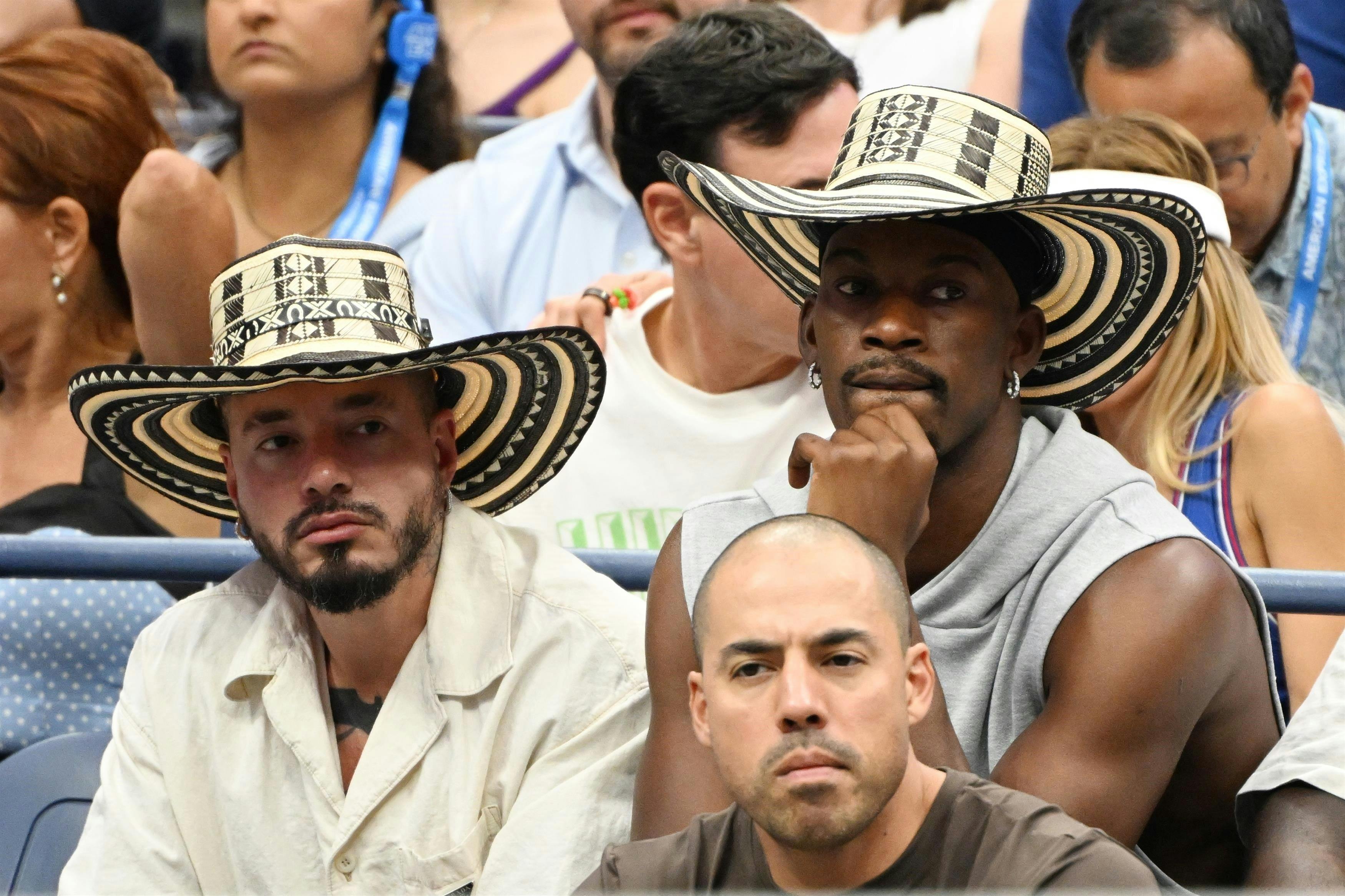 Jimmy Butler & J Balvin Wore Matching Hats to US Open 2023