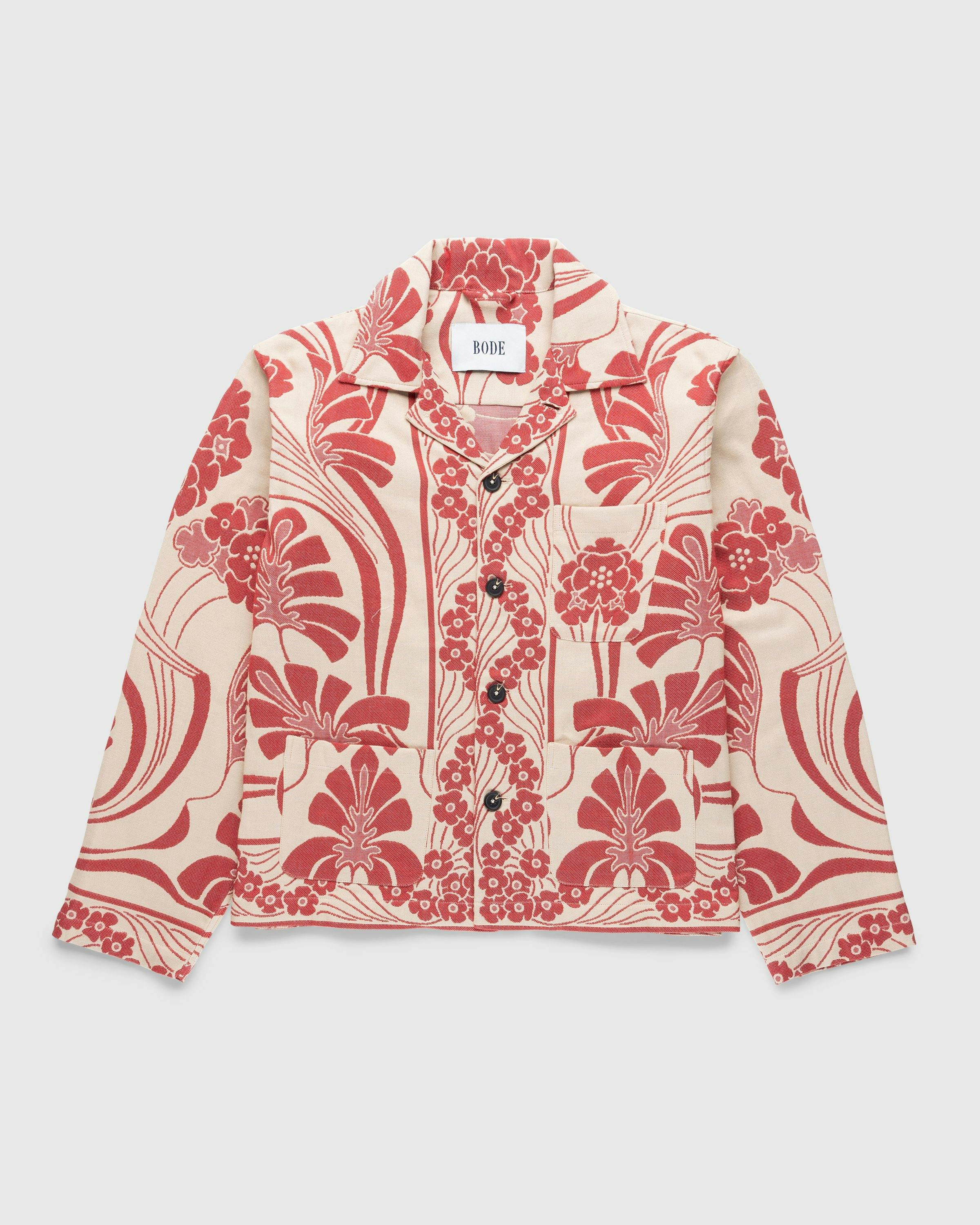 Bode - Nouveau Monstera Overshirt - Clothing - Red - Image 1