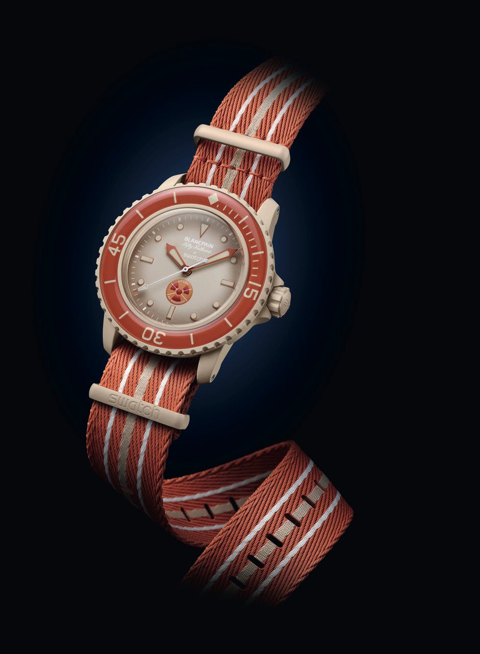 Swatch & Blancpain's Bioceramic Scuba Fifty Fathoms diving watch collaboration, designed in homage to the planet's five oceans