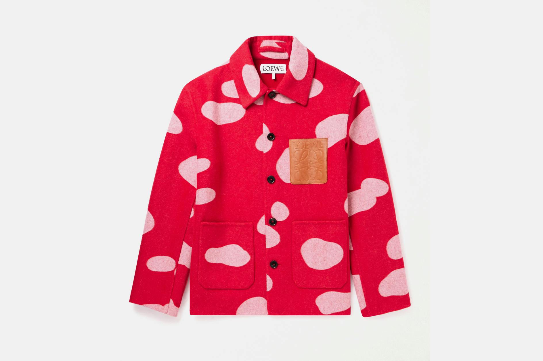 Loewe Chore Jacket in Red and Pink