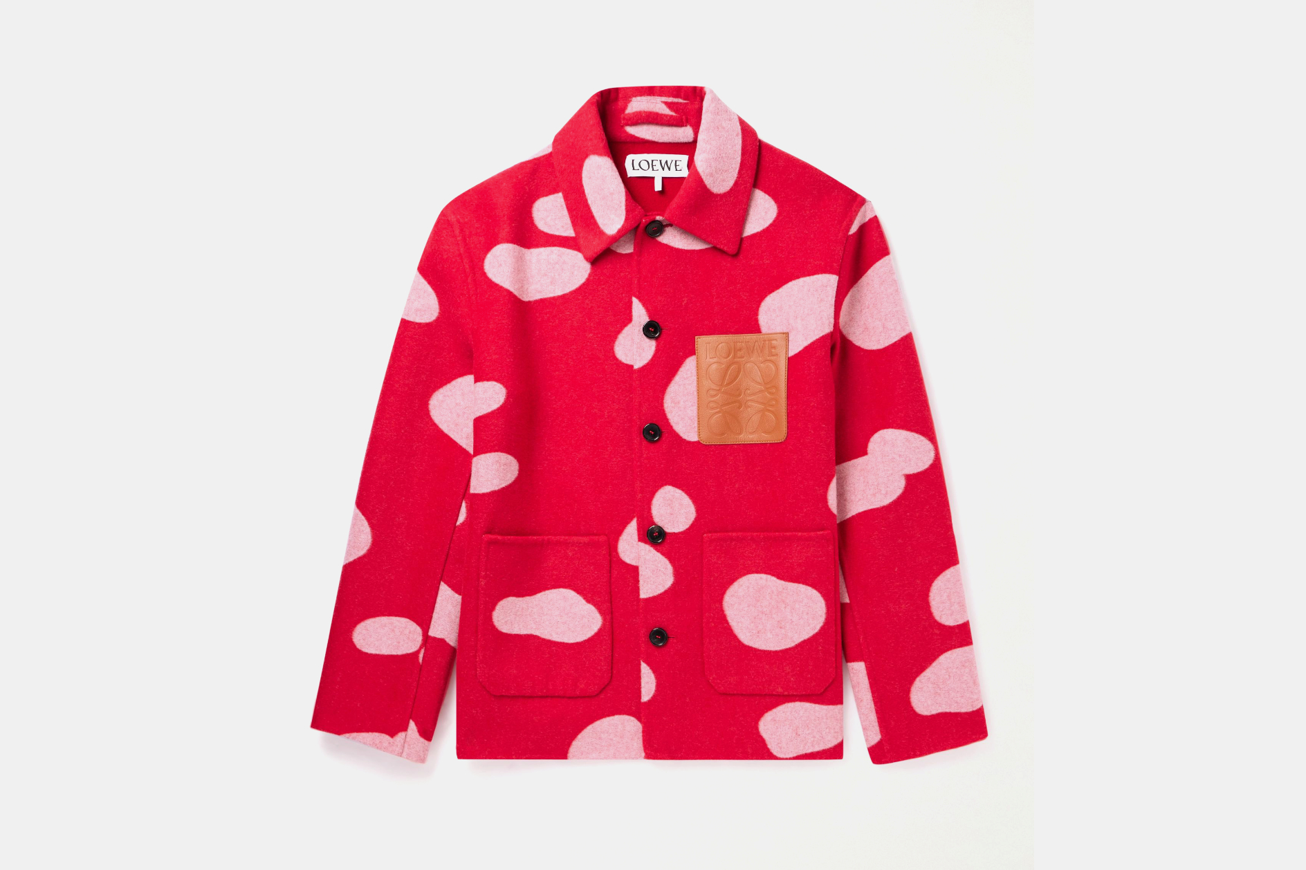Loewe Chore Jacket in Red and Pink