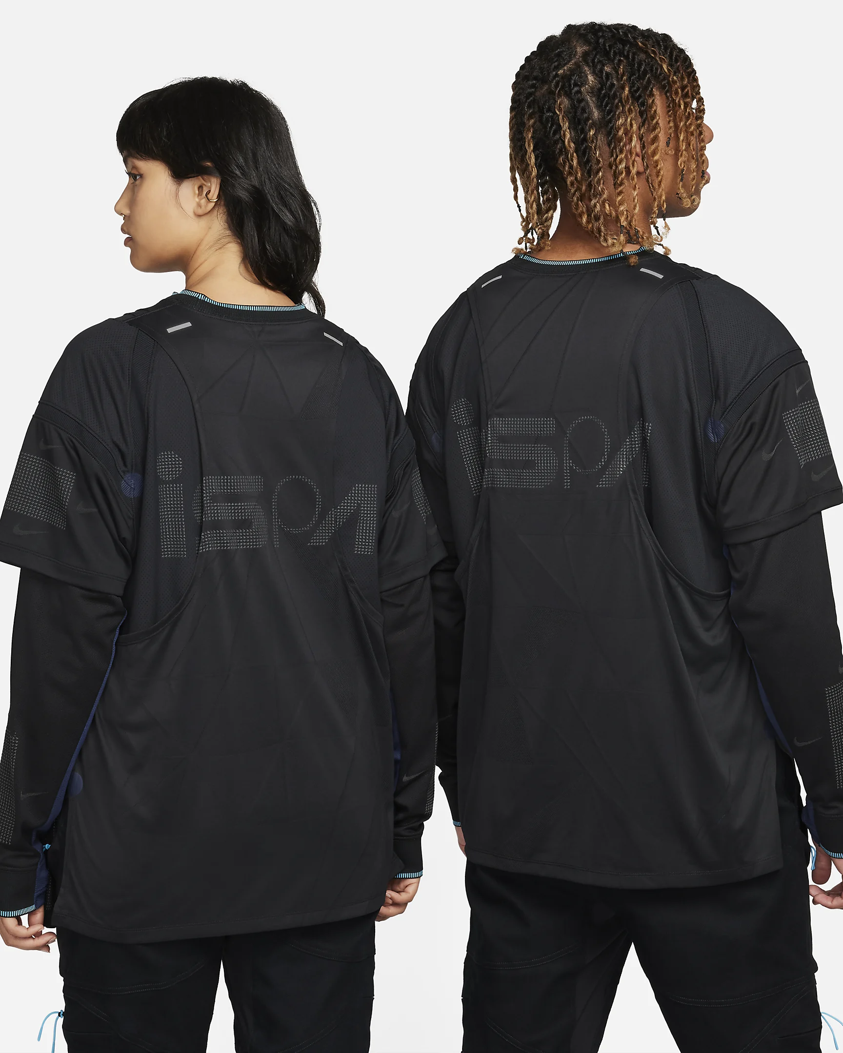 Models wear clothing from Nike ISPA's Fall 2023 collection