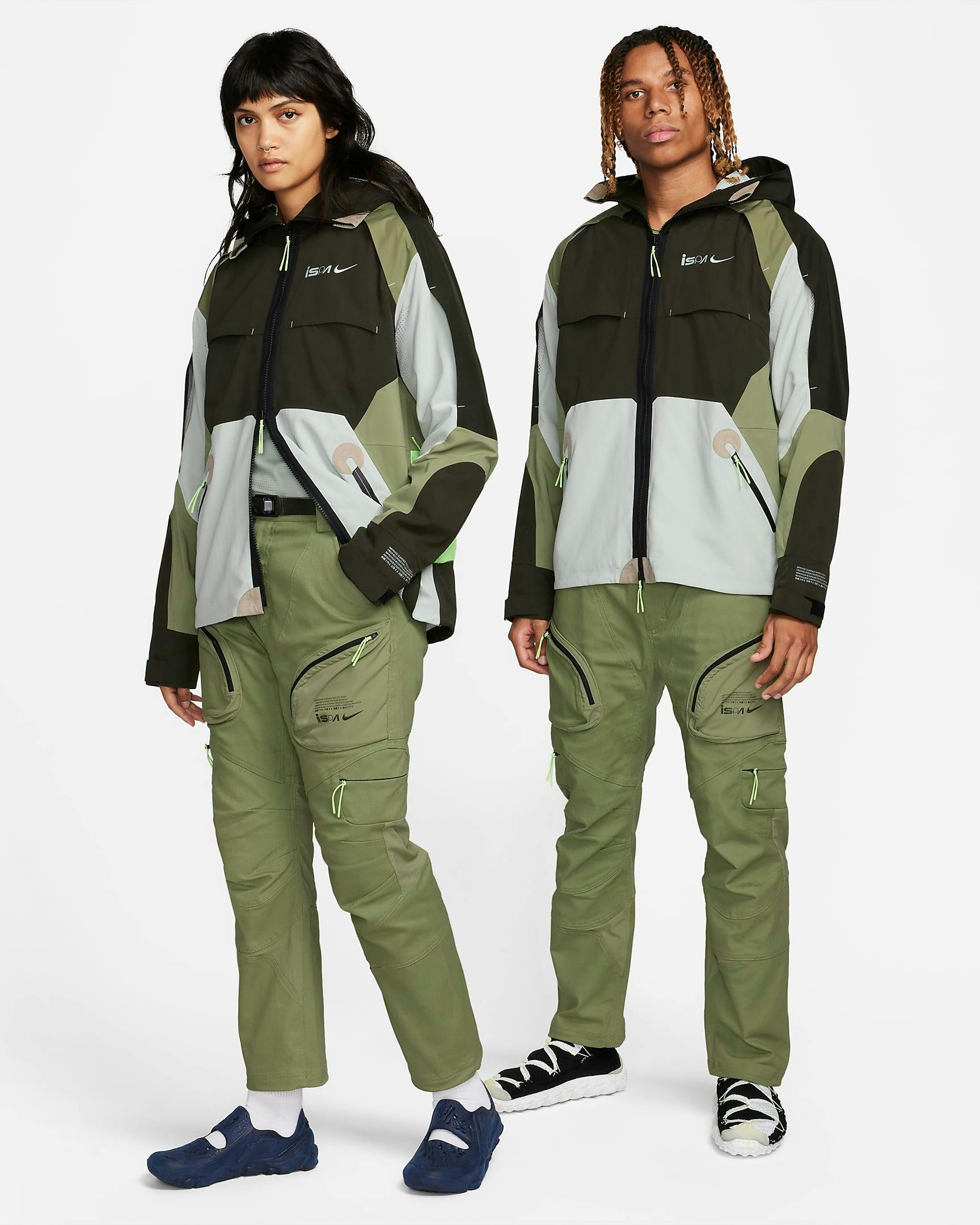 Models wear clothing from Nike ISPA's Fall 2023 collection