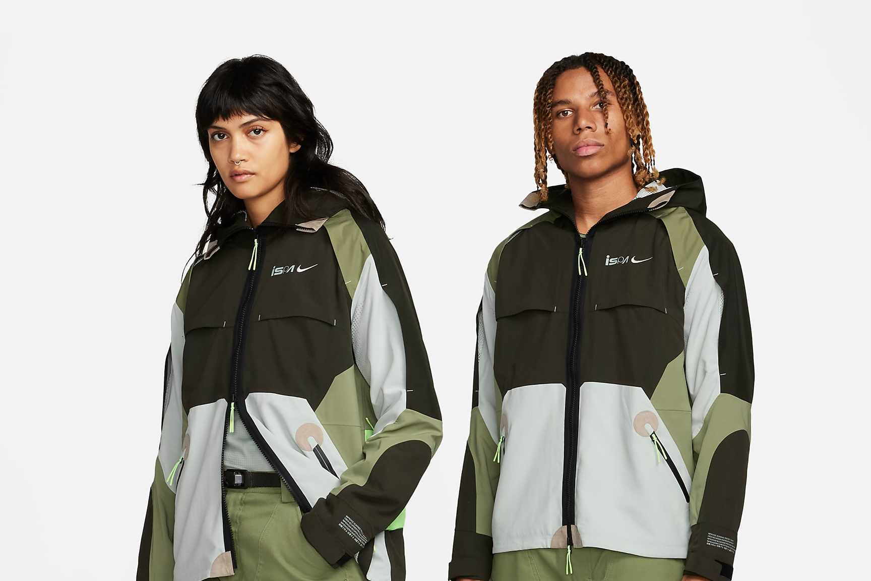 Models wear clothing from Nike ISPA's Fall 2023 collection
