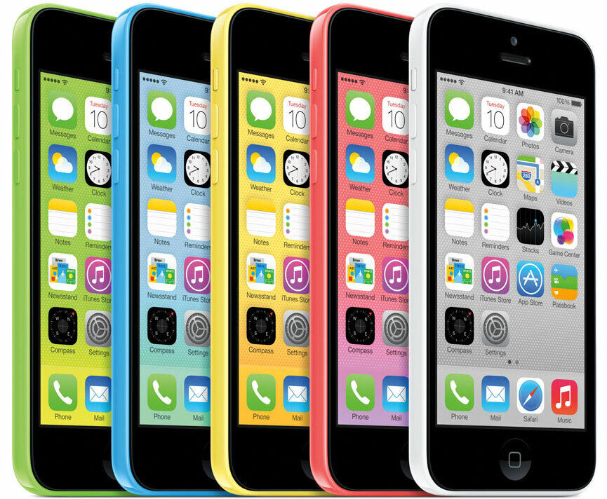 a lineup of the iPhone colors