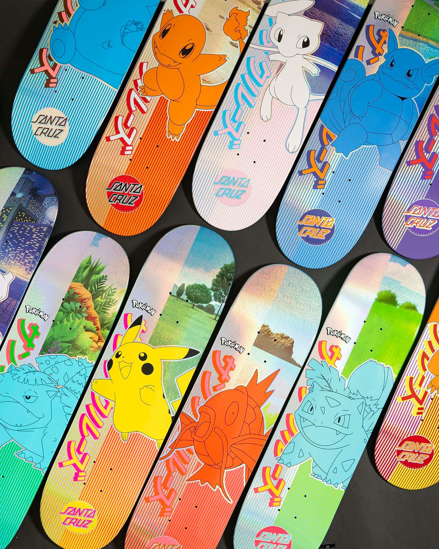 Santa Cruz & Pokemon's collaborative skateboards