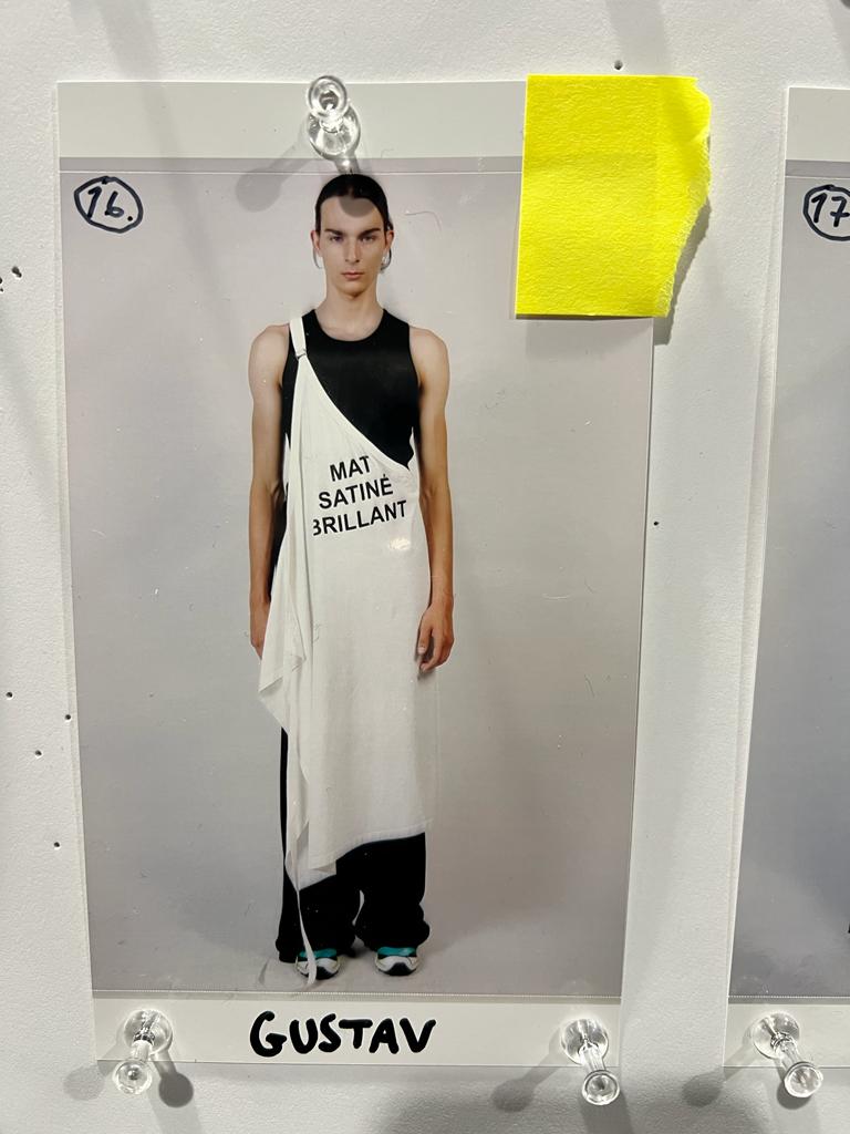 Models are photographed wearing MM6 Maison Margiela's Spring/Summer 2024 collection