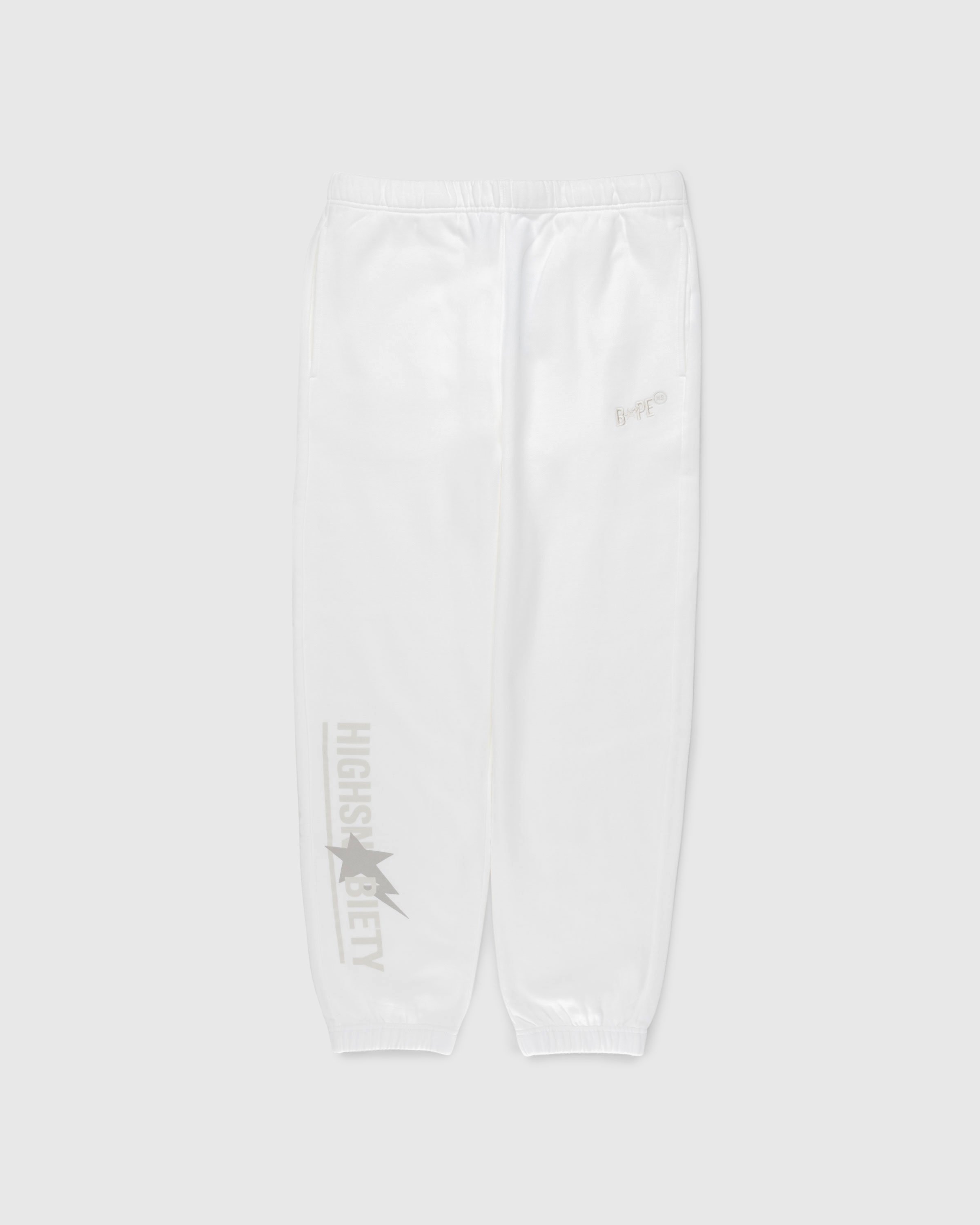 BAPE x Highsnobiety - Heavy Washed Sweat Pants Ivory - Clothing - Beige - Image 1