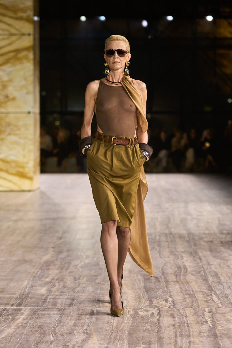 Models wear Yves Saint Laurent's Spring/Summer 2024 collection