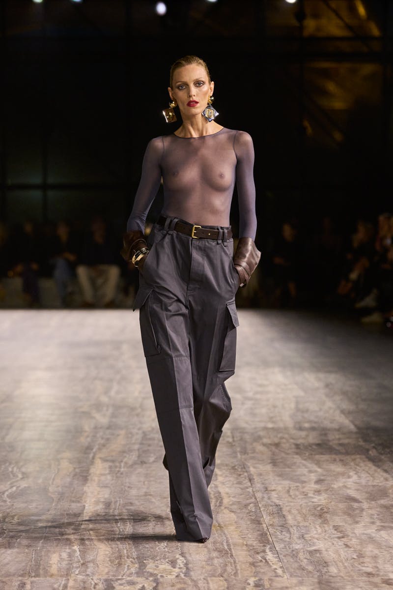 Models wear Yves Saint Laurent's Spring/Summer 2024 collection