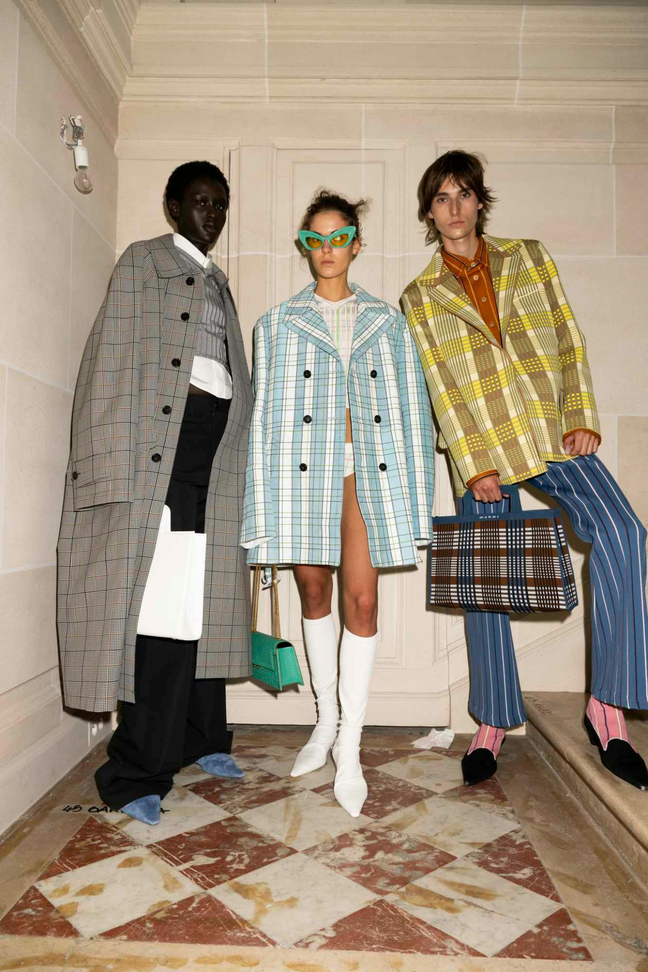 Models wear Marni's Spring/Summer 2024 collection at Paris Fashion Week