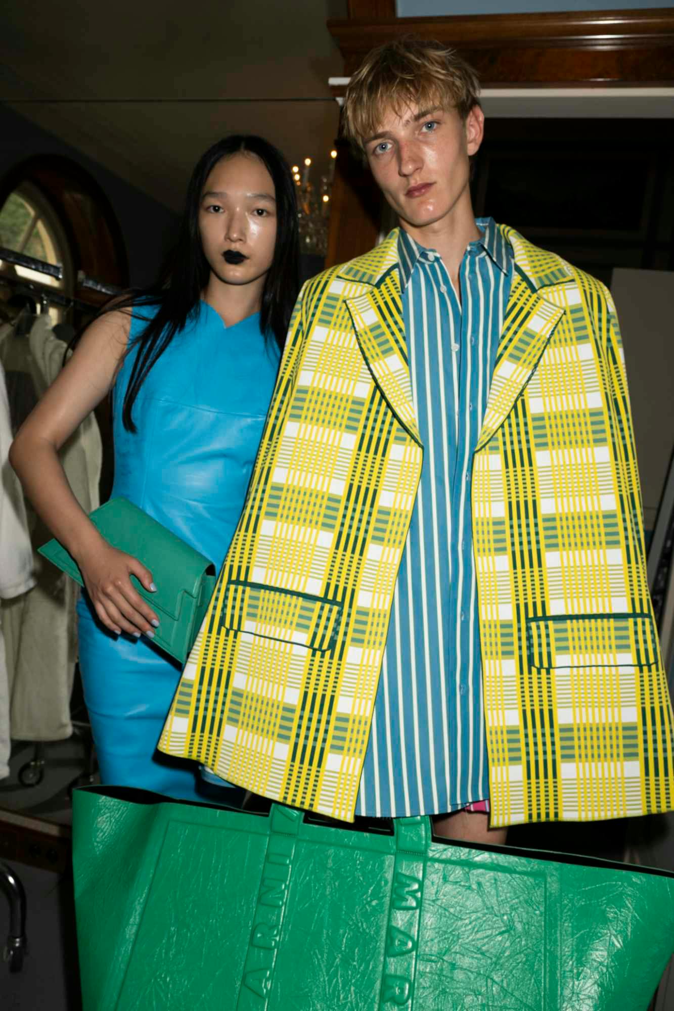 Models wear Marni's Spring/Summer 2024 collection at Paris Fashion Week