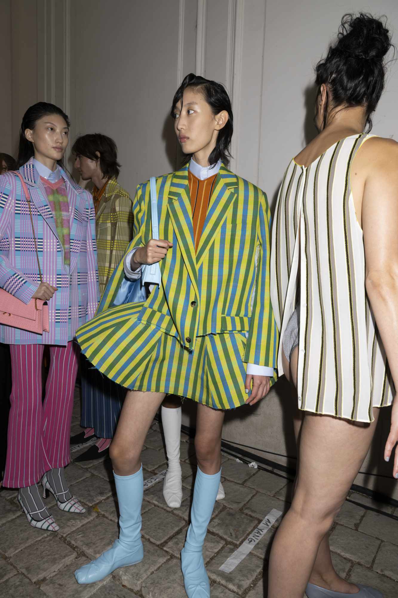 Models wear Marni's Spring/Summer 2024 collection at Paris Fashion Week
