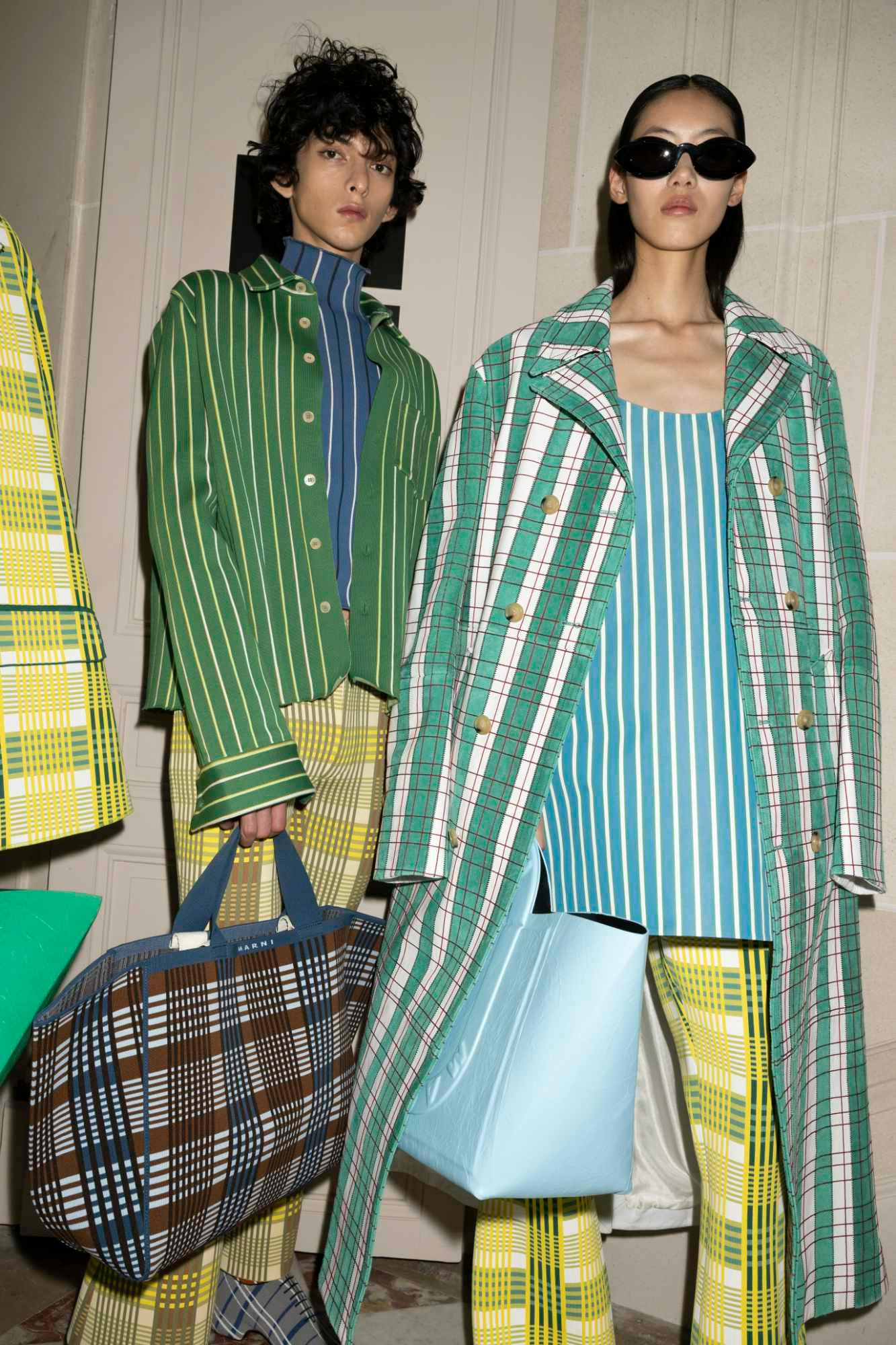 Models wear Marni's Spring/Summer 2024 collection at Paris Fashion Week