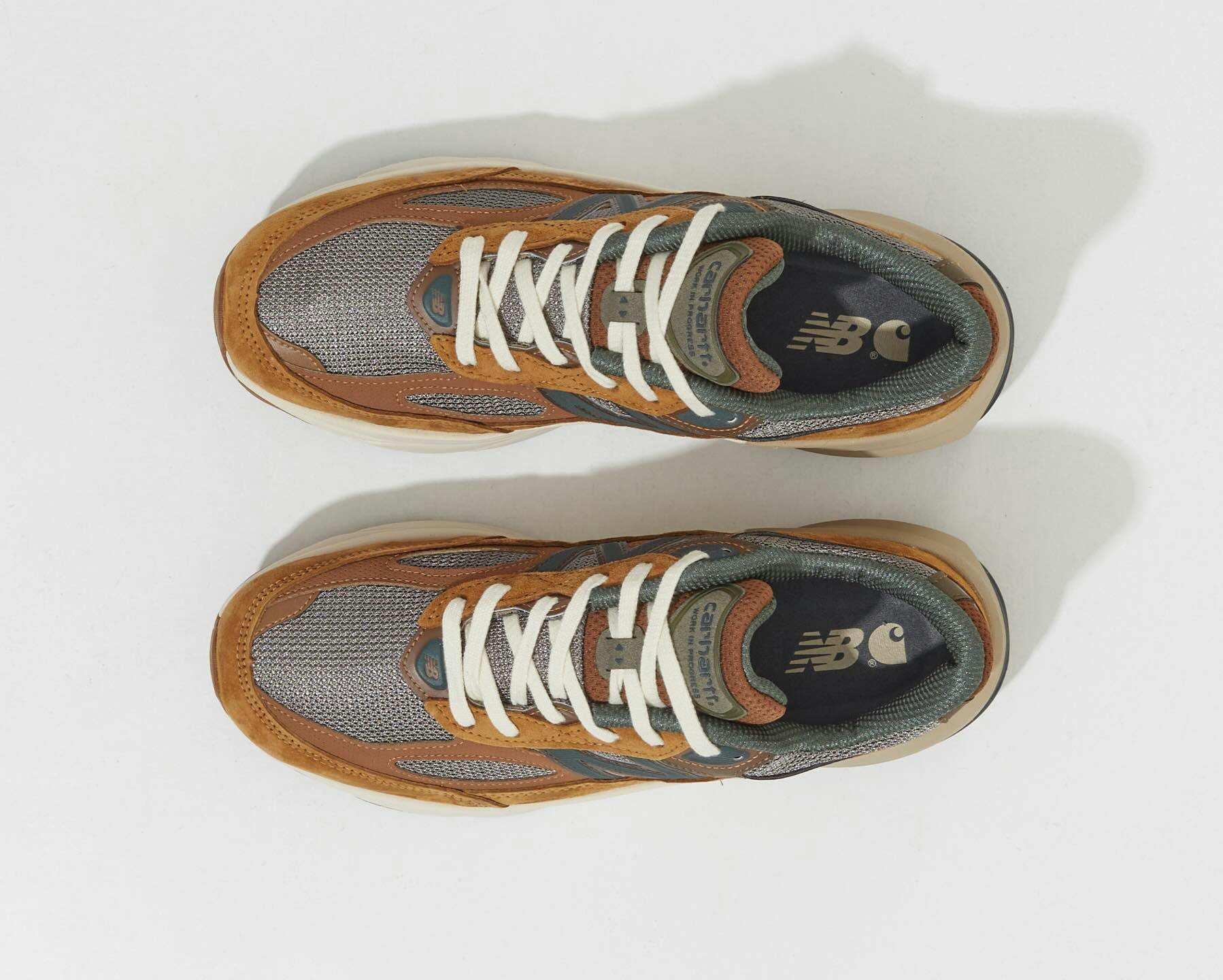 Carhartt WIP & New Balance's 990v6 sneaker collab in beige suede and grey mesh