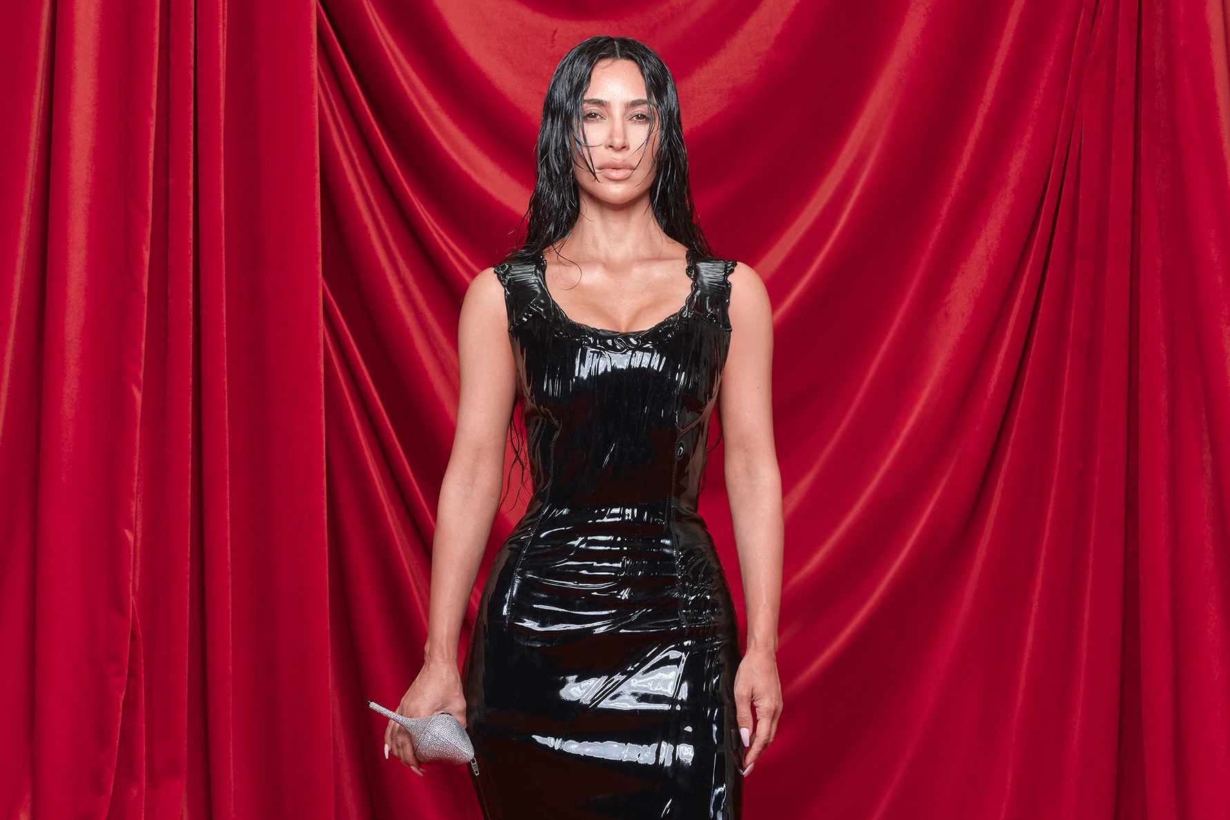 Kim Kardashian wears a look from Balenciaga's Summer 2024 collection