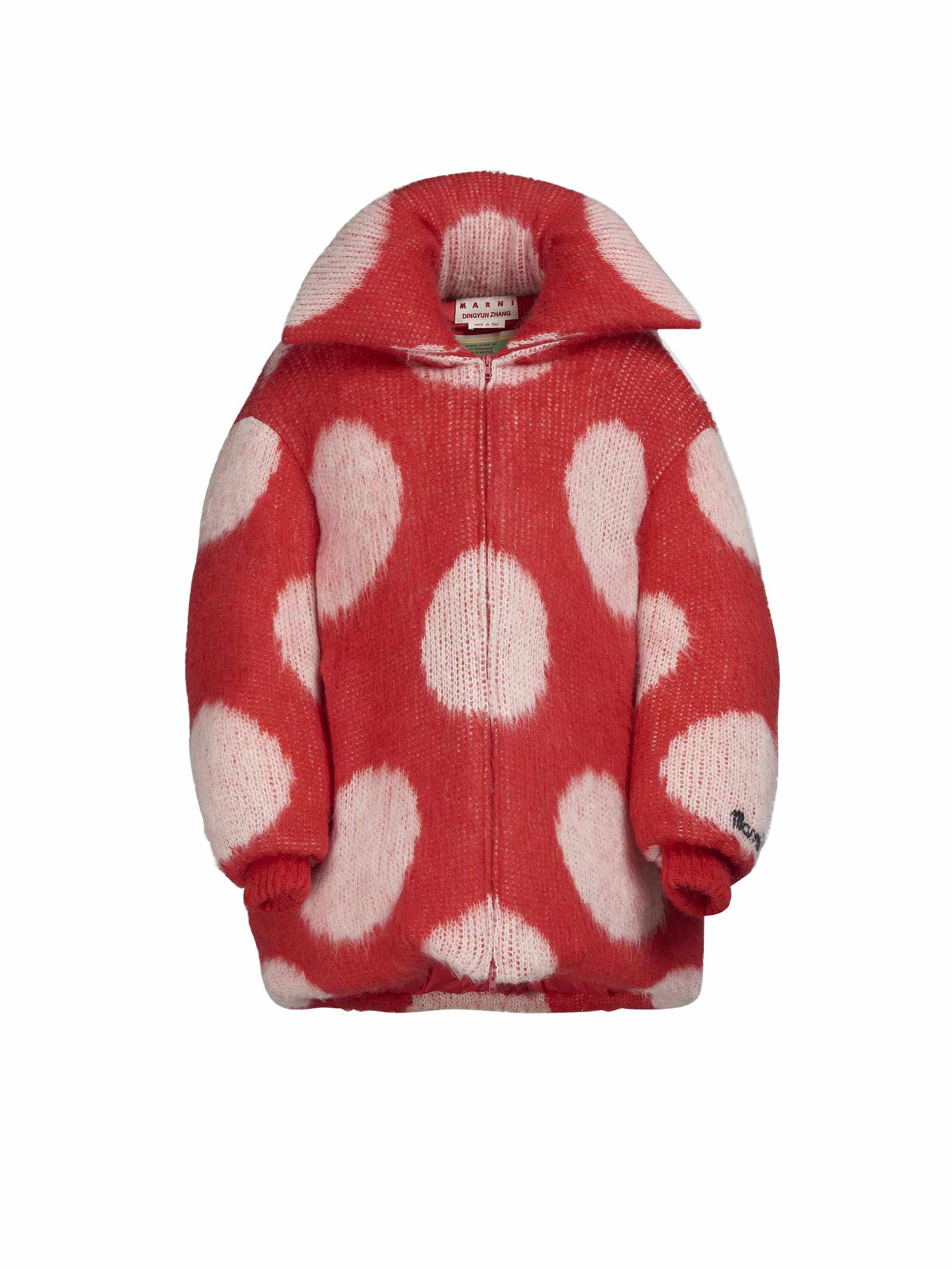 Marni & Dingyun Zhang's Fall/Winter 2023 collaborative puffer jackets, sweaters & coats